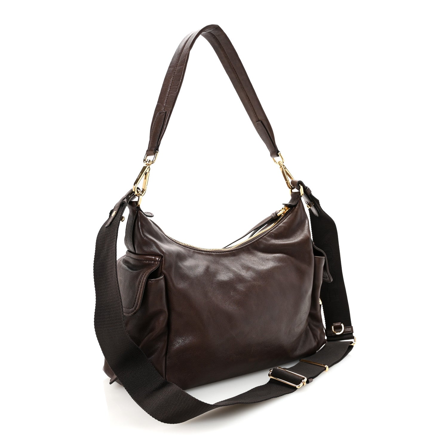 Nappa Large Explore Shoulder Bag Sienna