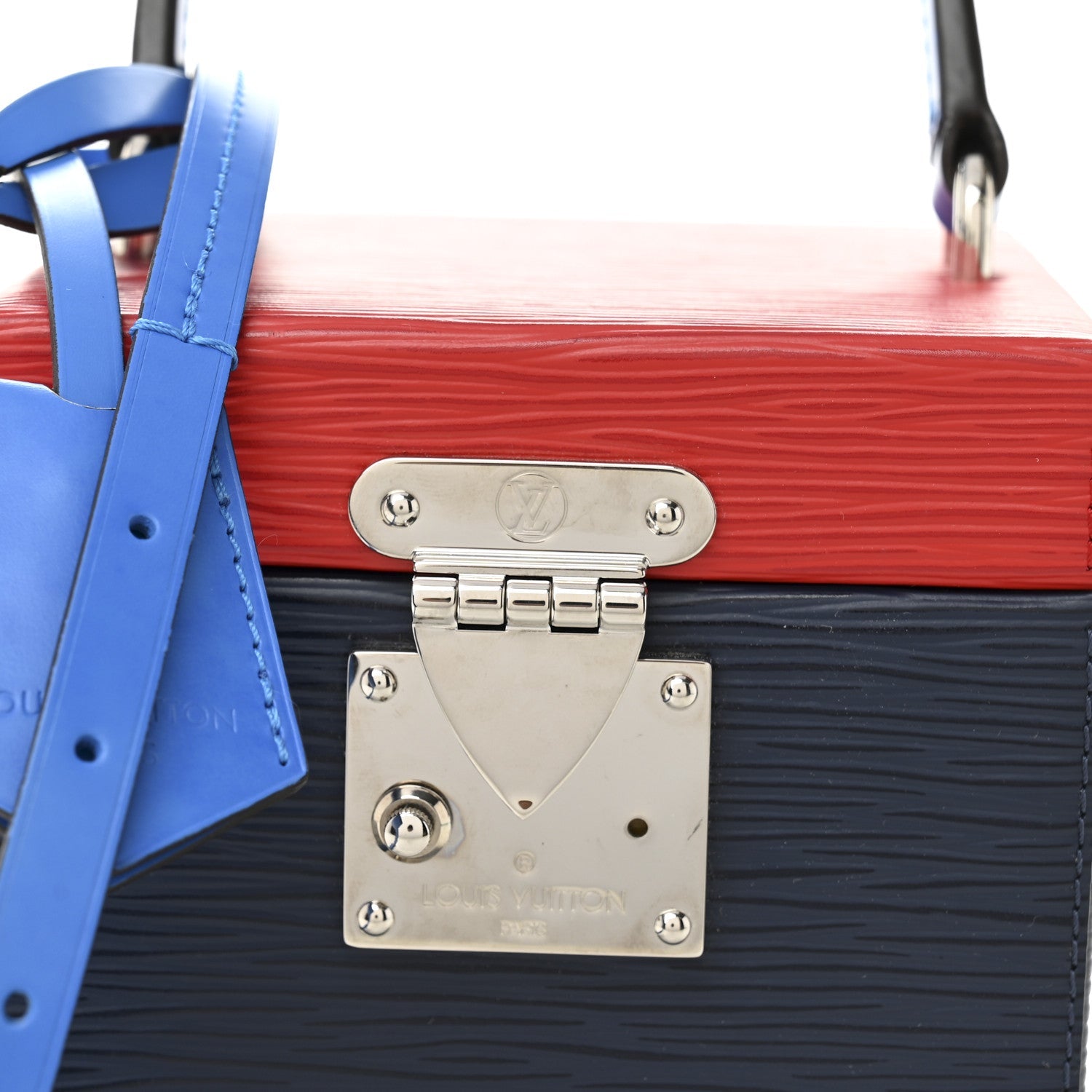 Epi Bleecker Box Indigo Coquelicot