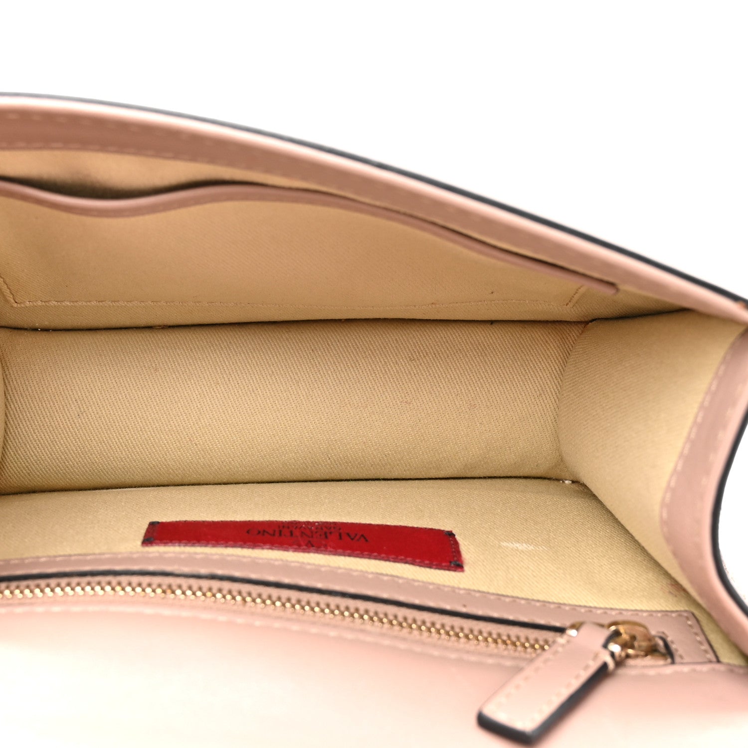 Vitello Small Glam Lock Rockstud Flap Poudre