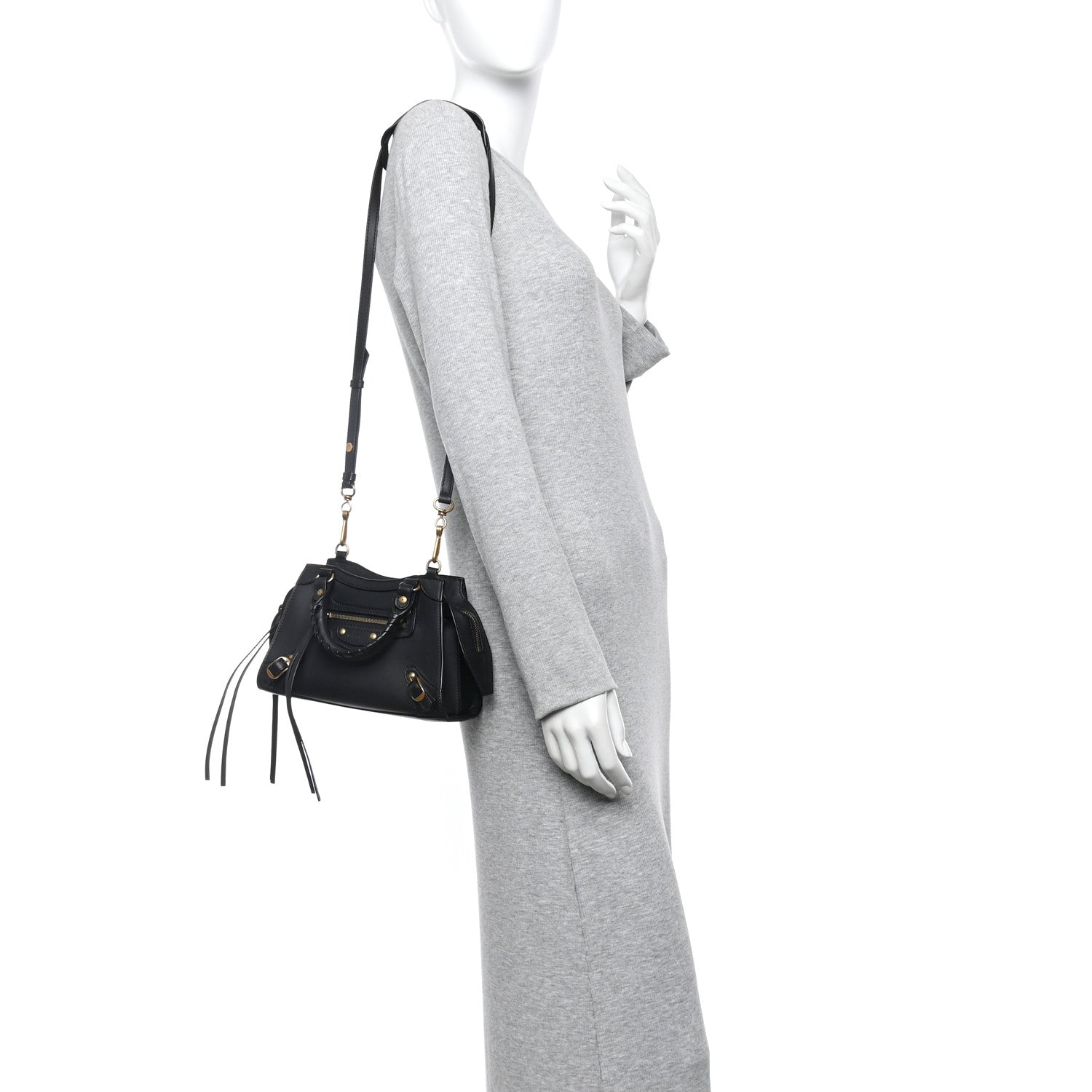 Smooth Calfskin Neo Classic Gold Hardware Mini City Black