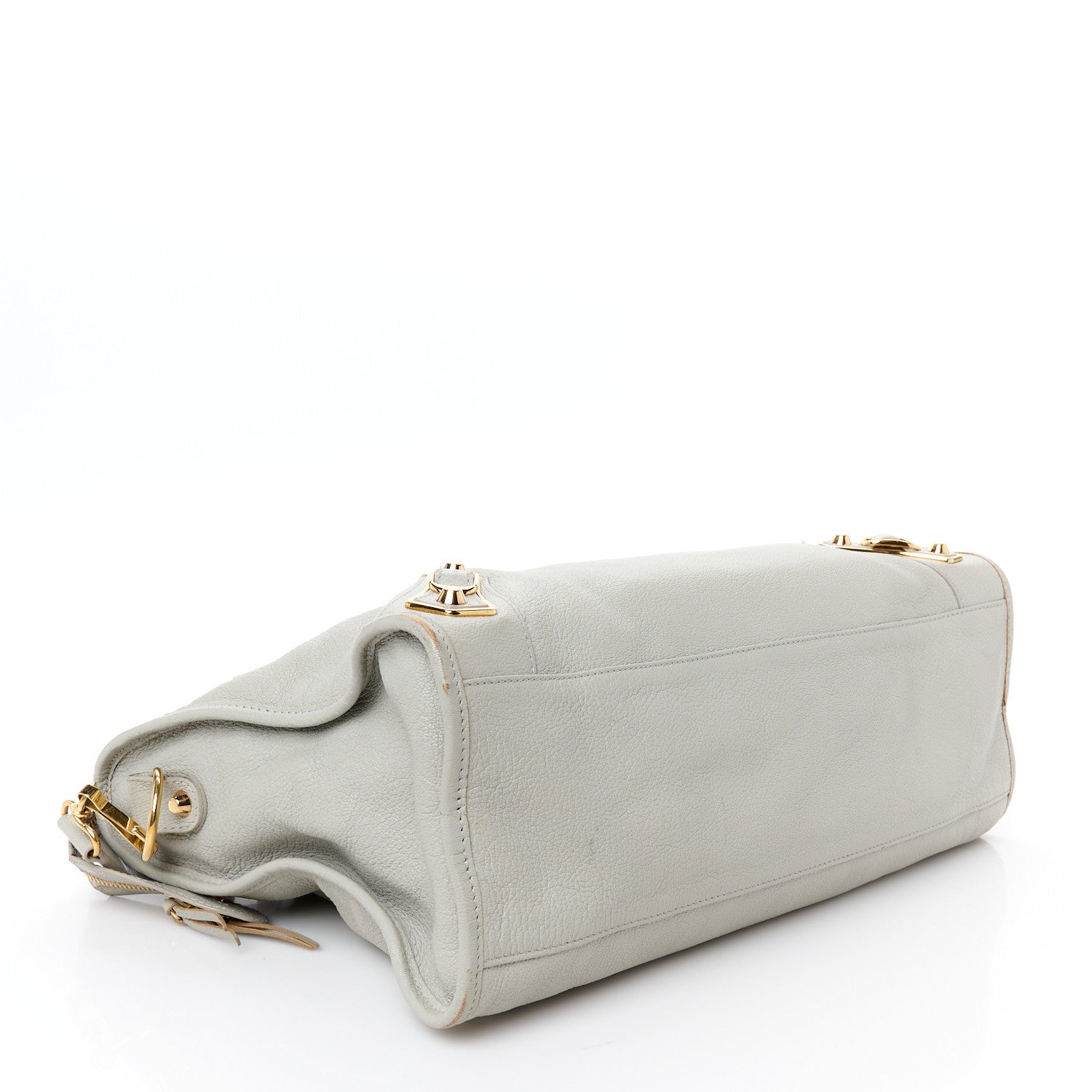 Chevre Gold Metallic Edge Hardware City Gris Glace