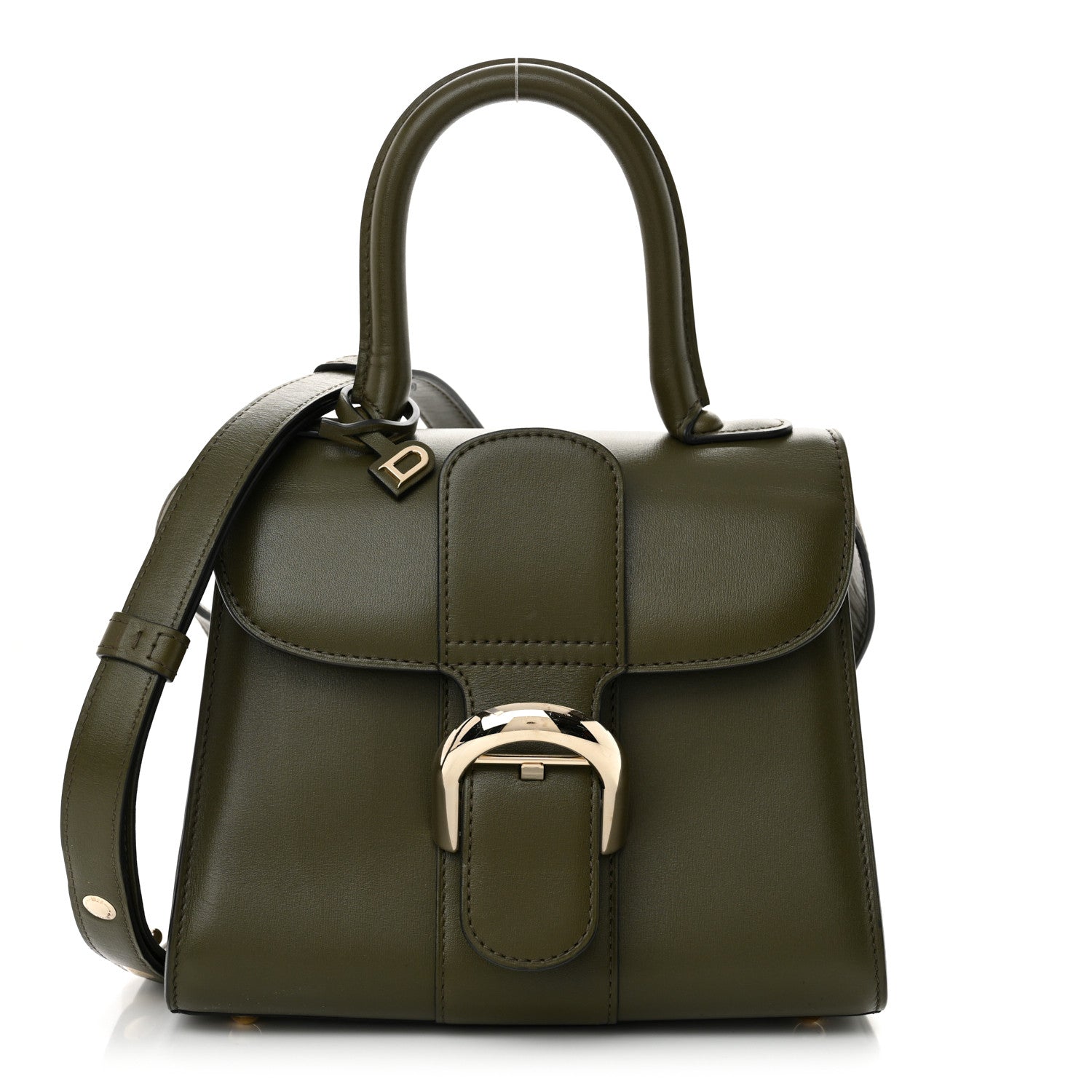 Box Calfskin Mini Brillant Satchel Olive