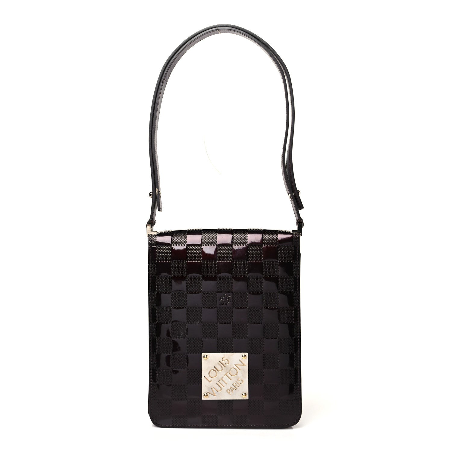 Damier Vernis Club Bag Carmine