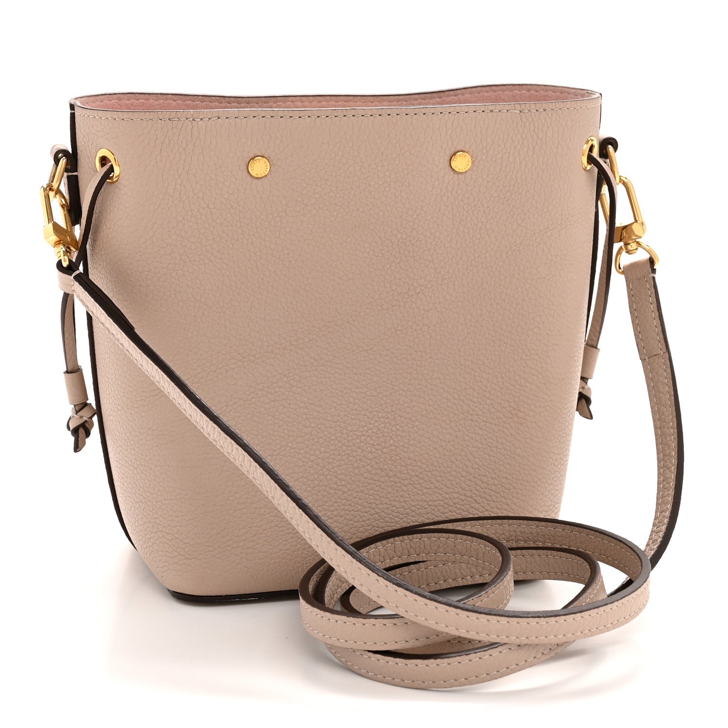 Calfskin Nano Lockme Bucket Greige