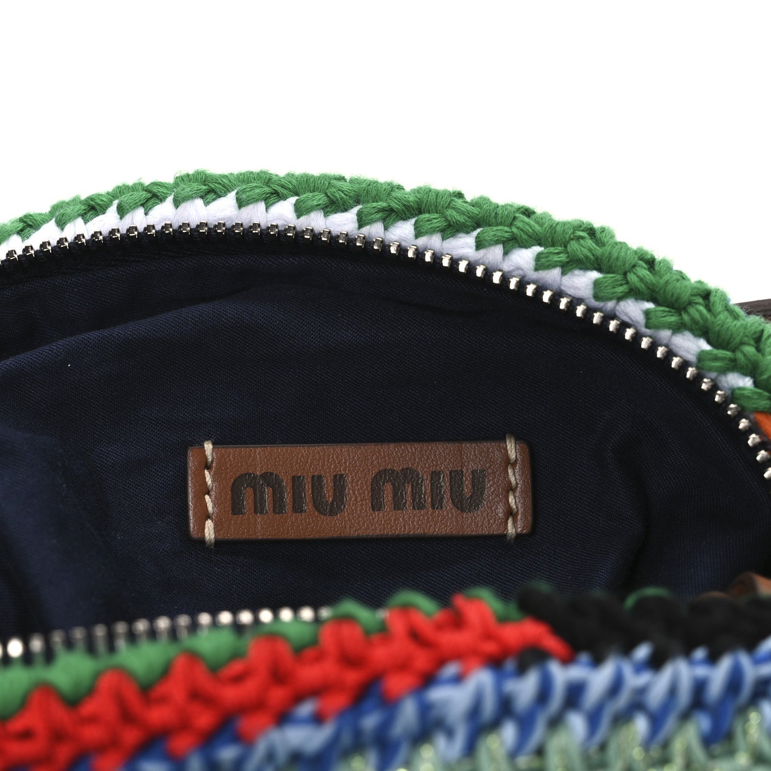 Fabric Crochet Pouch Multicolor