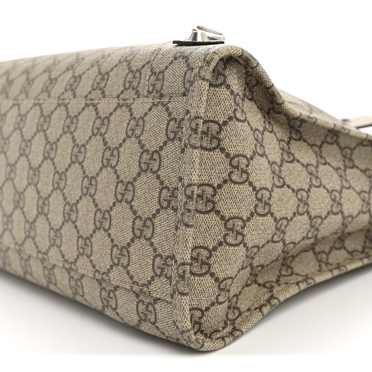 X GUCCI GG Supreme Monogram Neo Classic Silver Hardware City Beige Ebony