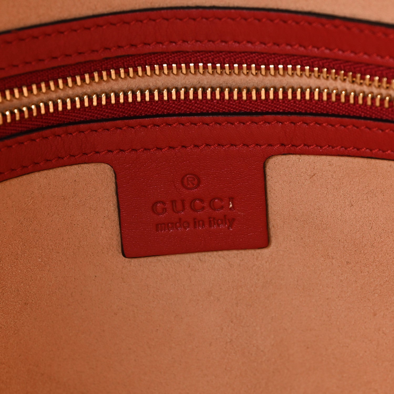 Apollo Calfskin GG Dadini Embroidered Chain Hobo Hibiscus Red