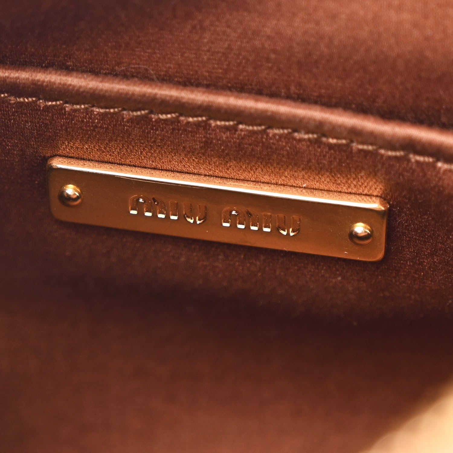 Nappa Knot Top Handle Shoulder Bag Cognac