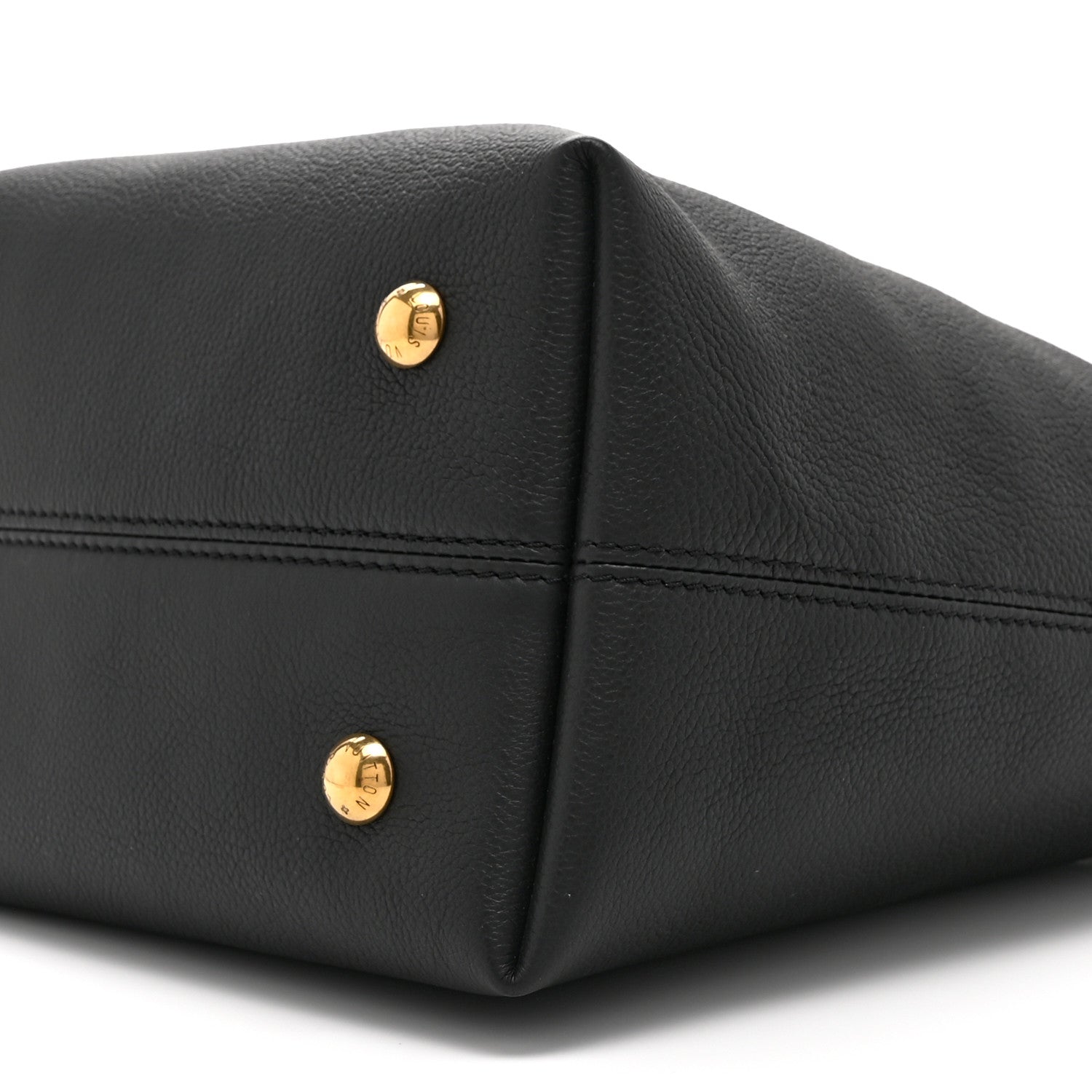 Grained Calfskin Low Key Hobo PM Black