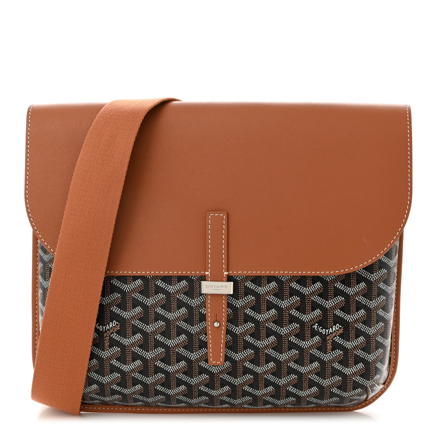 Goyardine Coursier Messenger Bag Black Gold