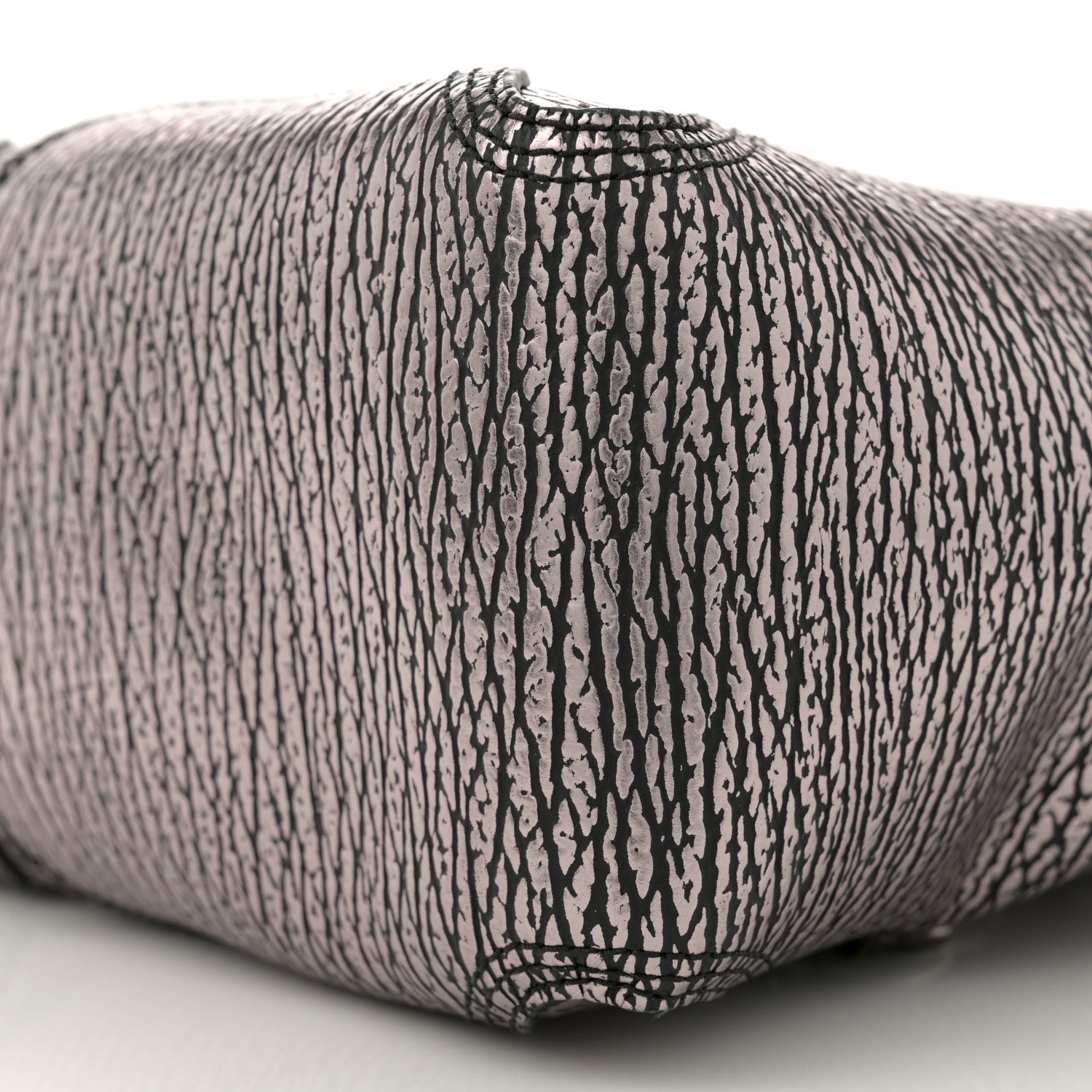 Metallic Textured Calfskin Pashli Backpack Black Mauve