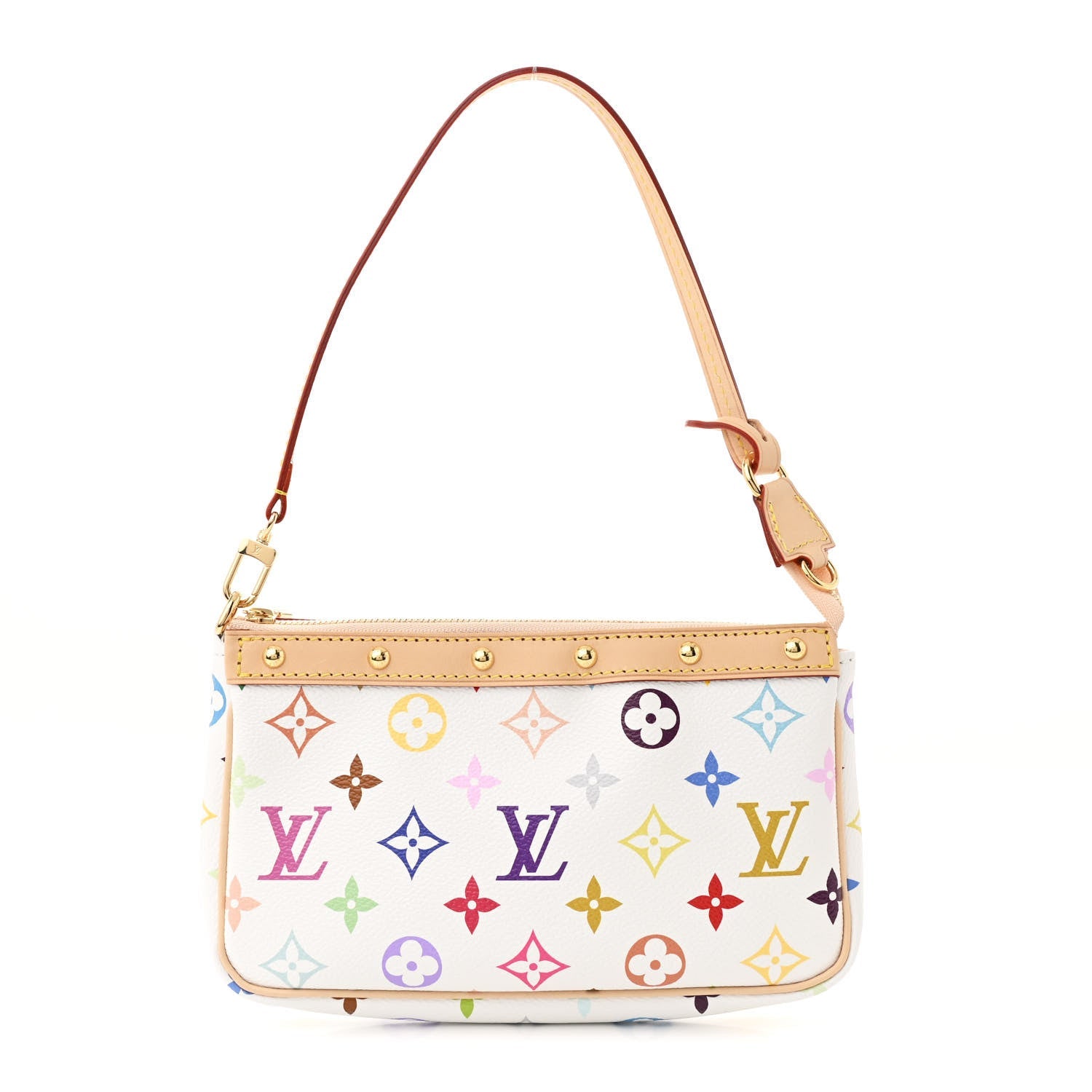 LV X TM Monogram Multicolor Pochette Accessories White