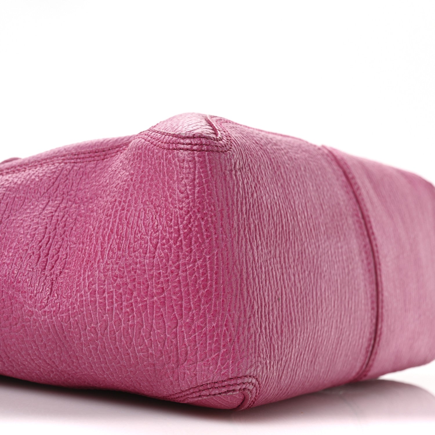 Textured Calfskin Large Pashli Satchel Bright Fuchsia