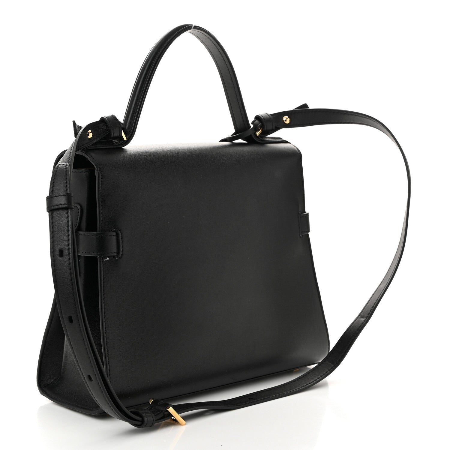 Calfskin MM Tempete Satchel Black