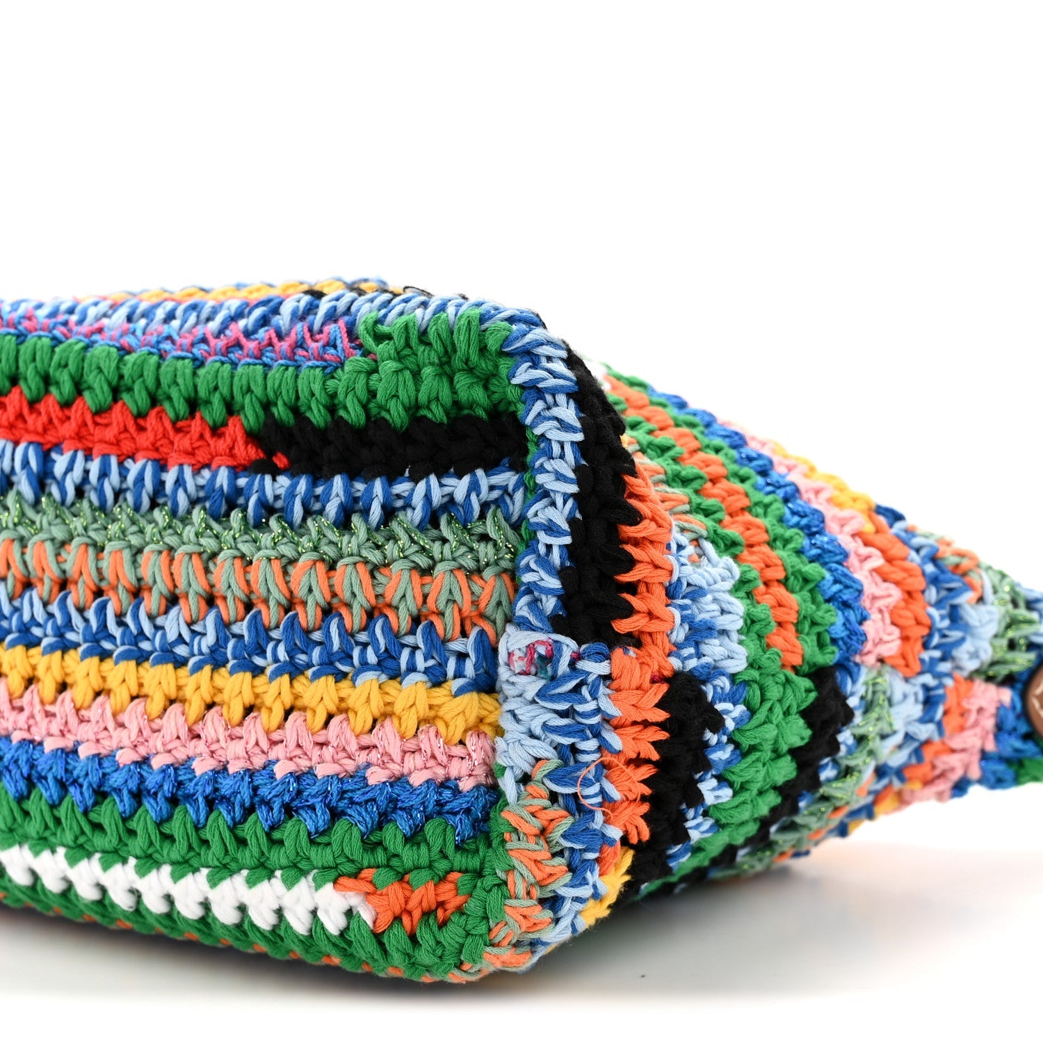 Fabric Crochet Pouch Multicolor