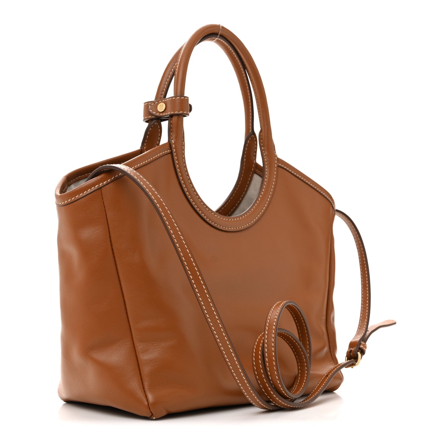 Soft Calf Softy Small Ivy Tote Bag Caramel