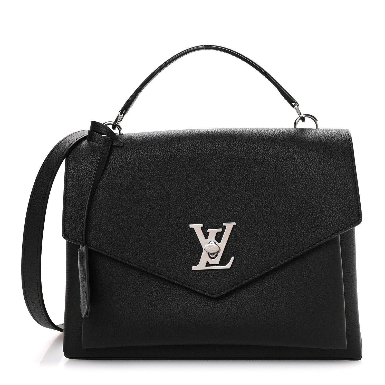 Soft Calfskin My Lockme Top Handle Black