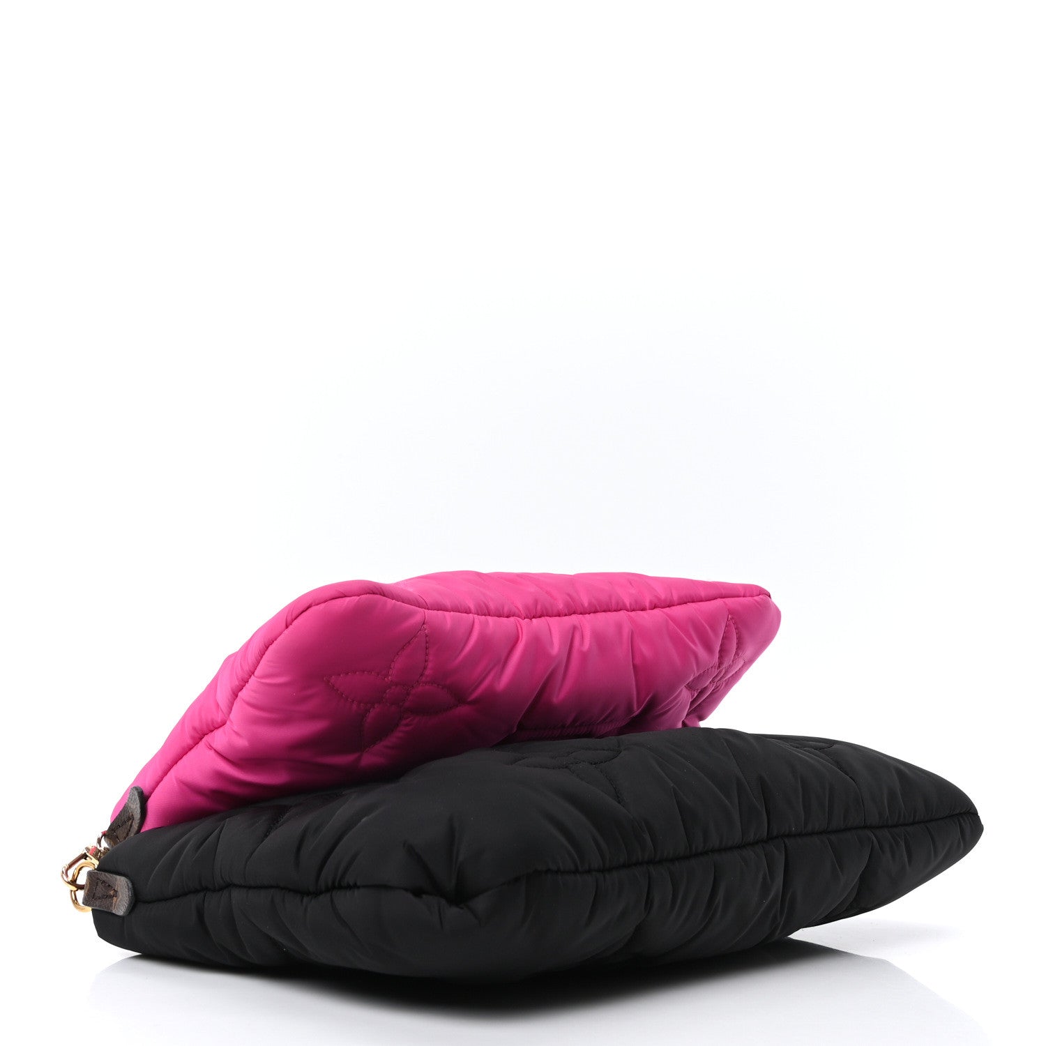 Econyl Monogram Pillow Maxi Multi Pochette Accessories Black Fuchsia