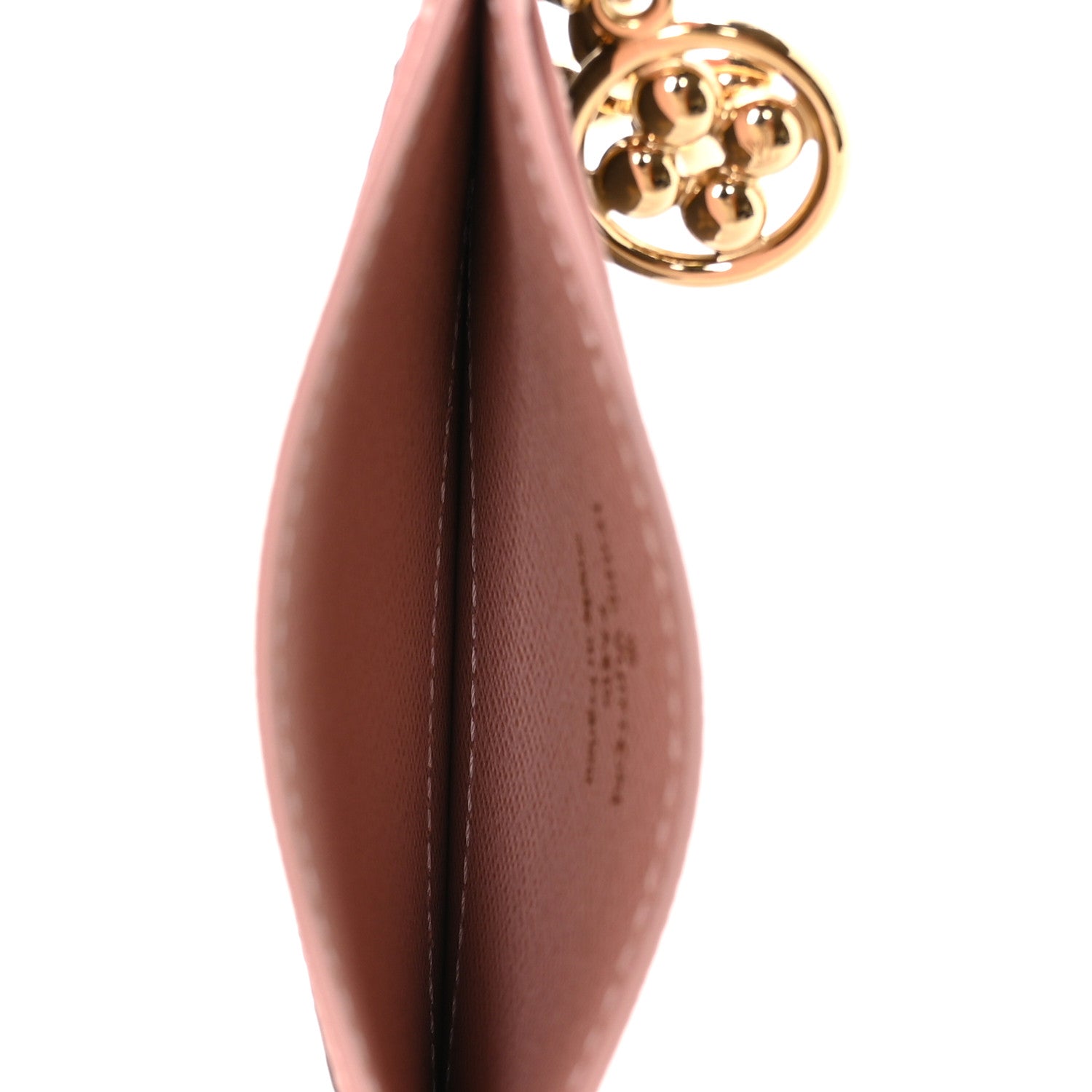 Monogram LV Charms Card Holder Rose Ballerine