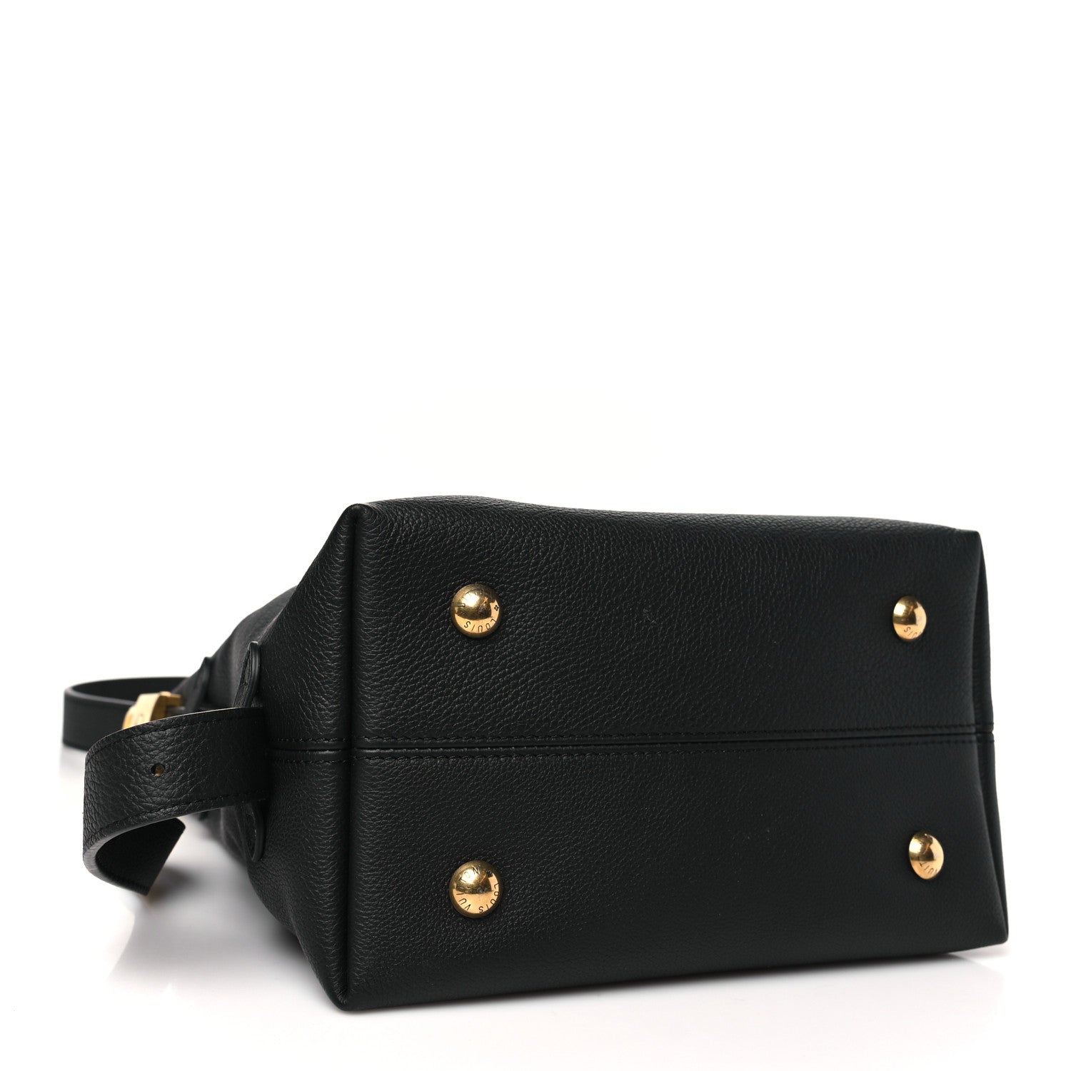 Grained Calfskin Low Key Hobo PM Black