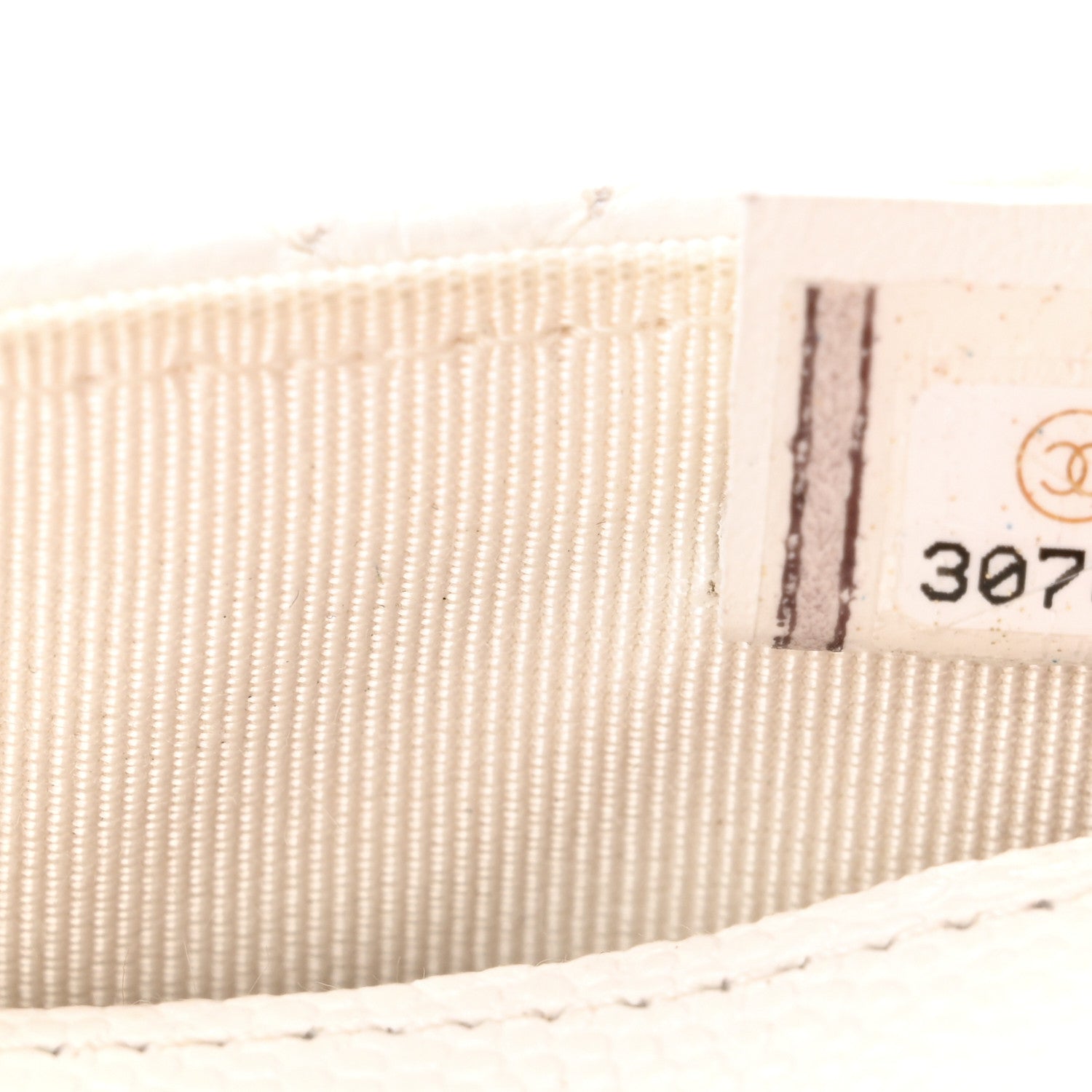 Caviar Quilted Mini Chain Belt Bag White