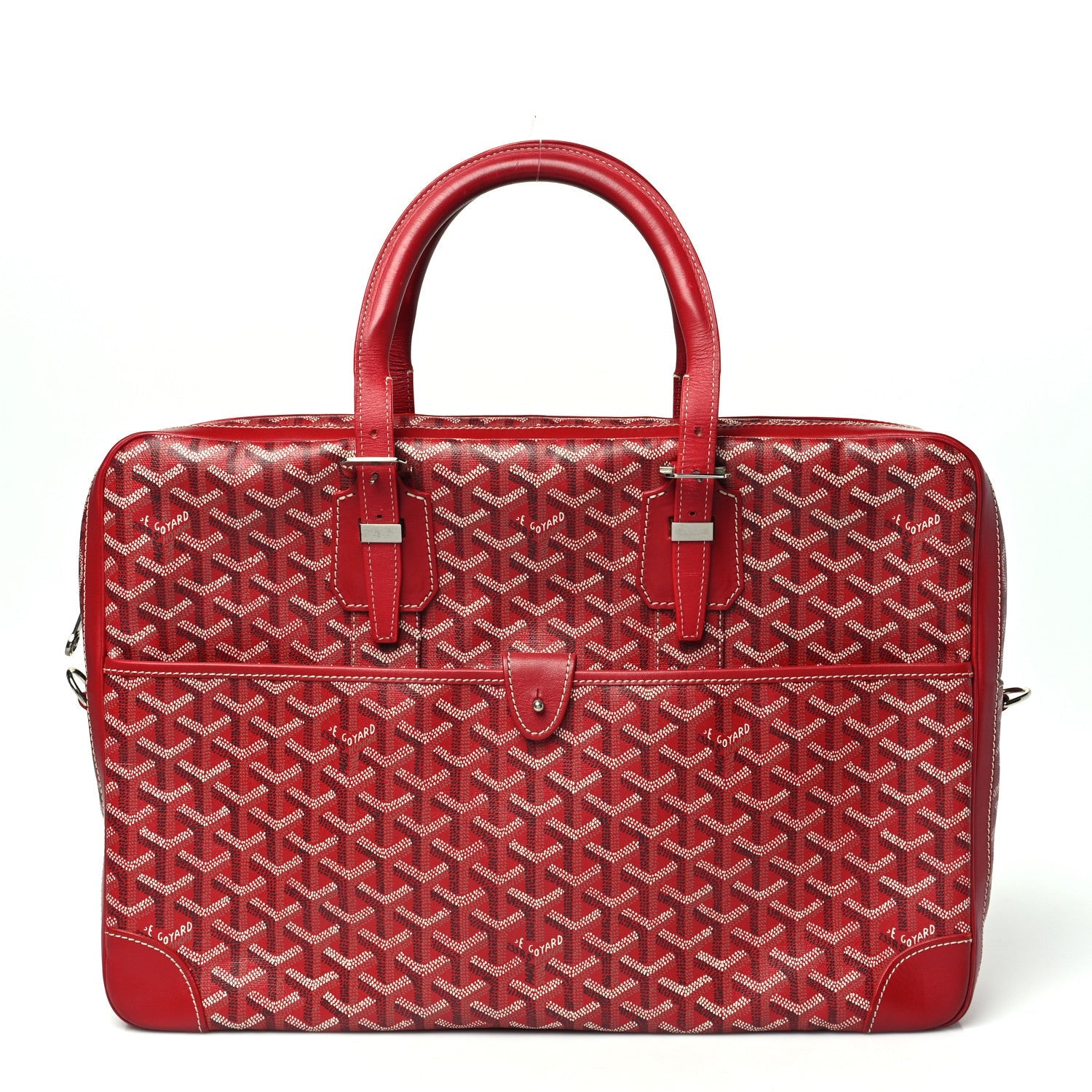 Goyardine Ambassade MM Briefcase Red