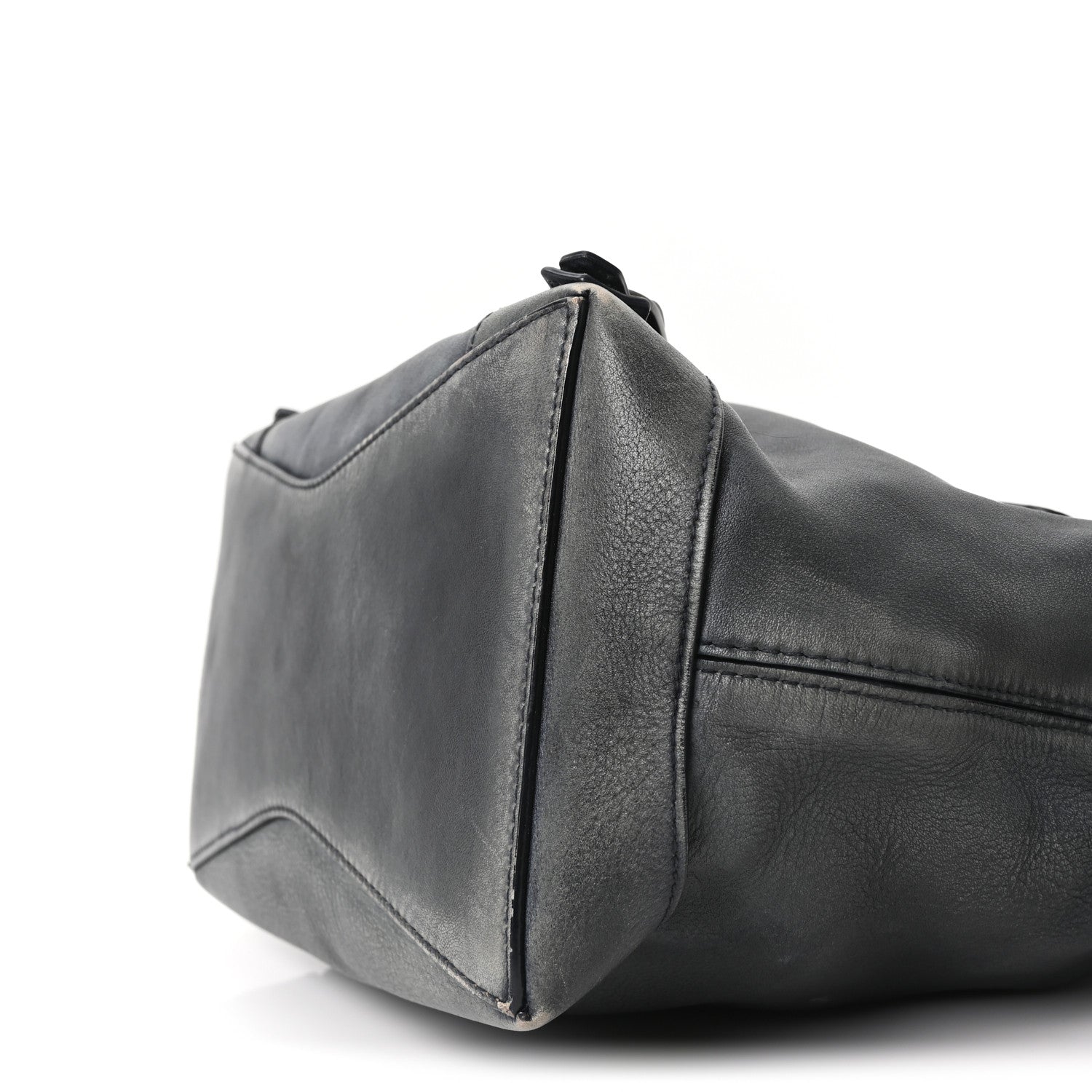 Used Calfskin Silver Hardware Small Neo Classic City Navy