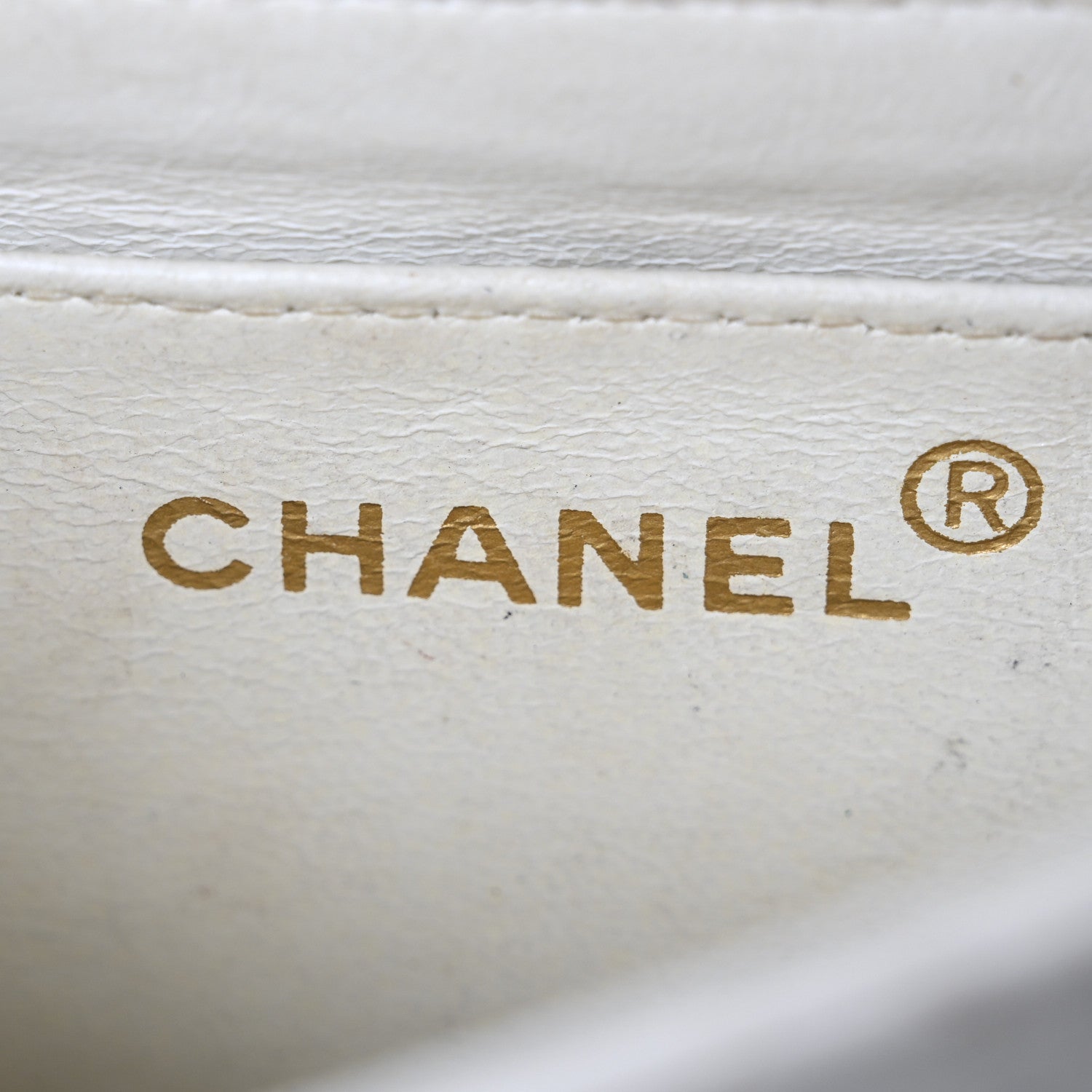 Lambskin Quilted Mini Square Flap White