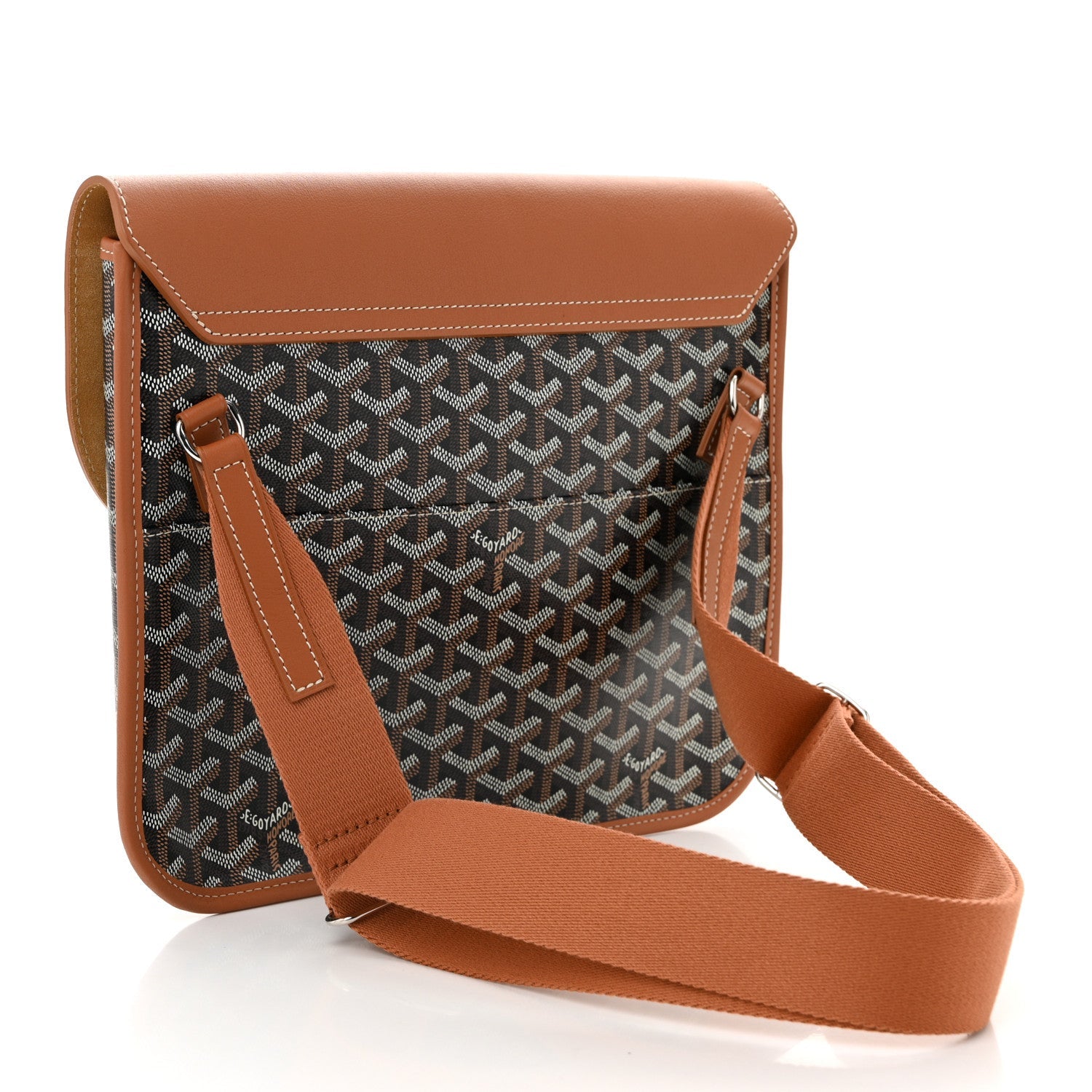 Goyardine Coursier Messenger Bag Black Gold