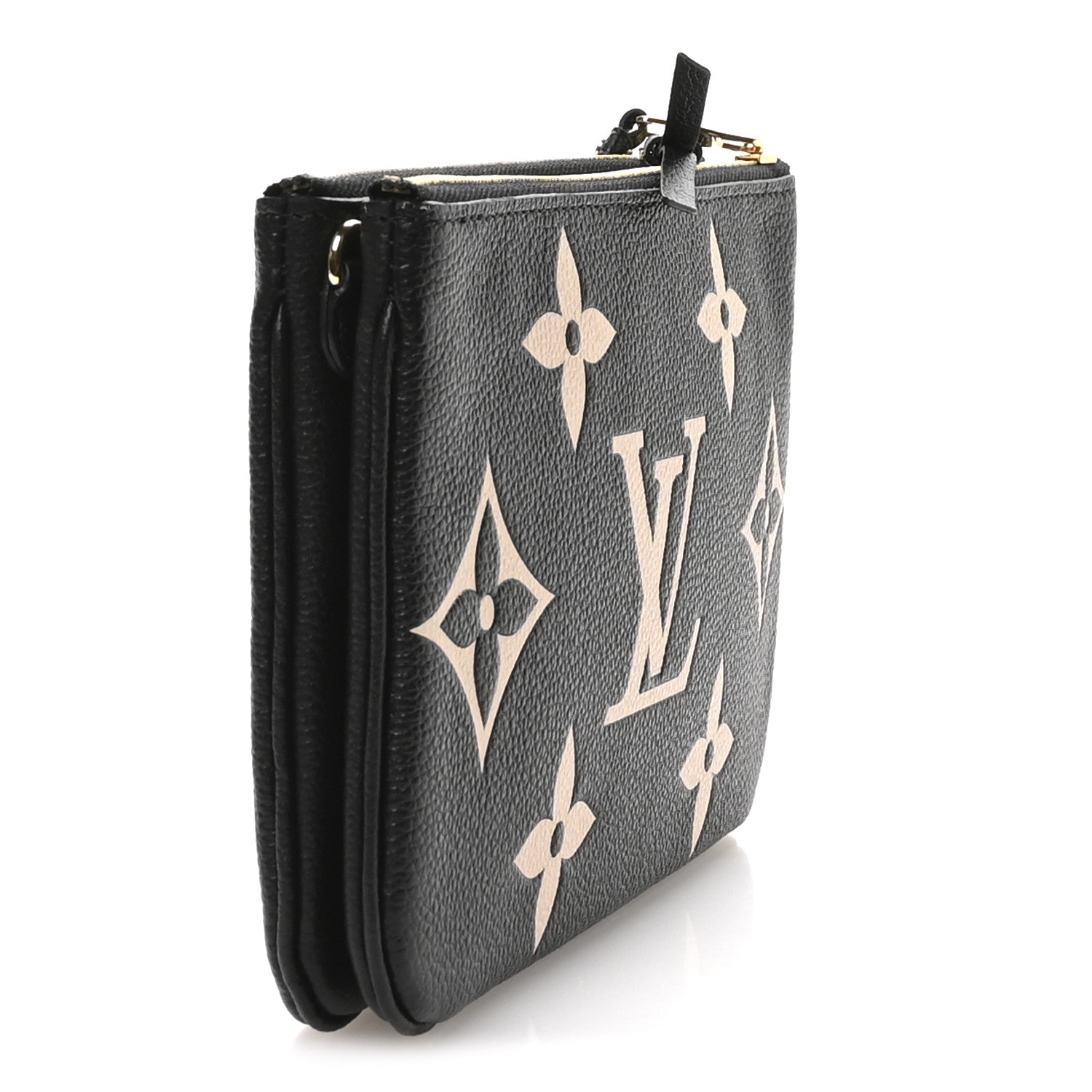 Empreinte Monogram Giant Double Zip Pochette Black Cream