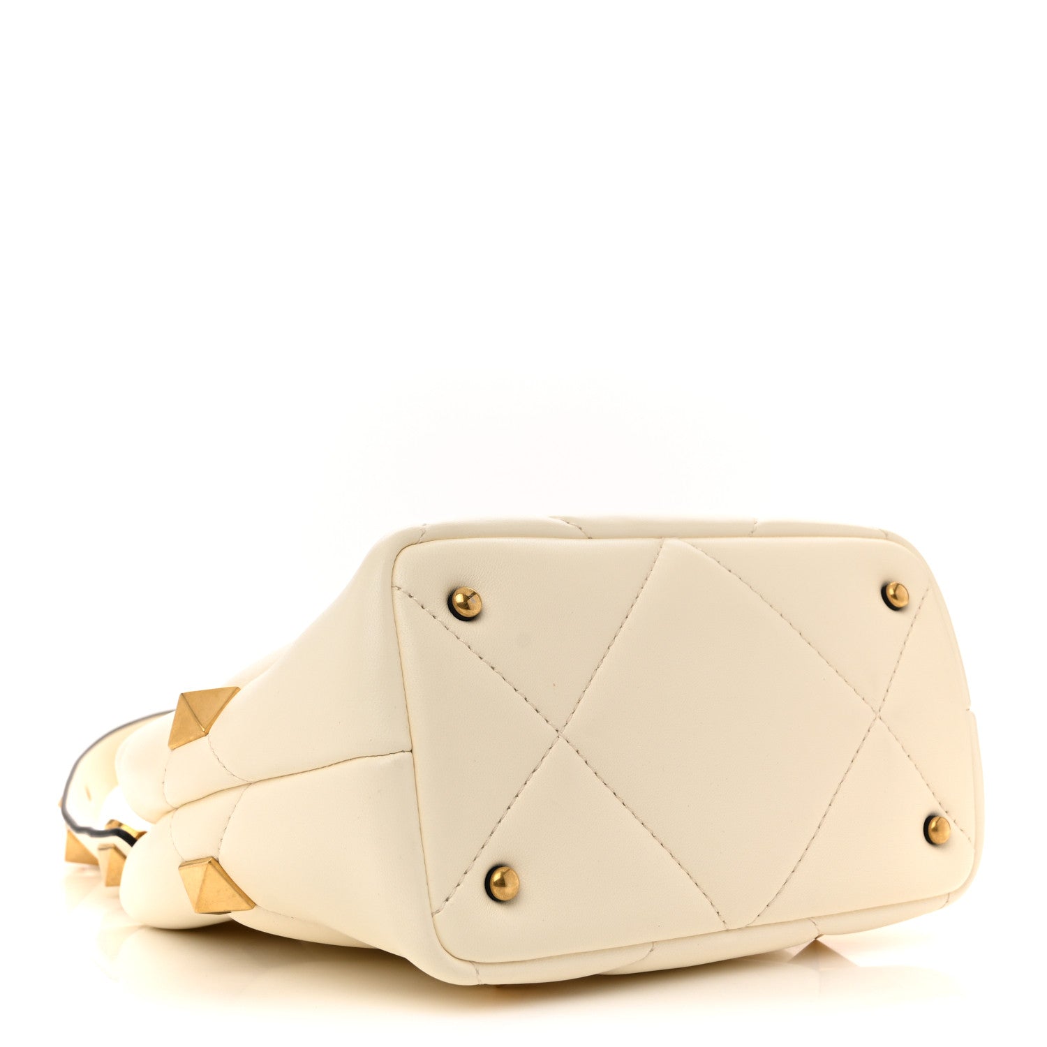 Nappa Small Roman Stud The Handle Bag Ivory