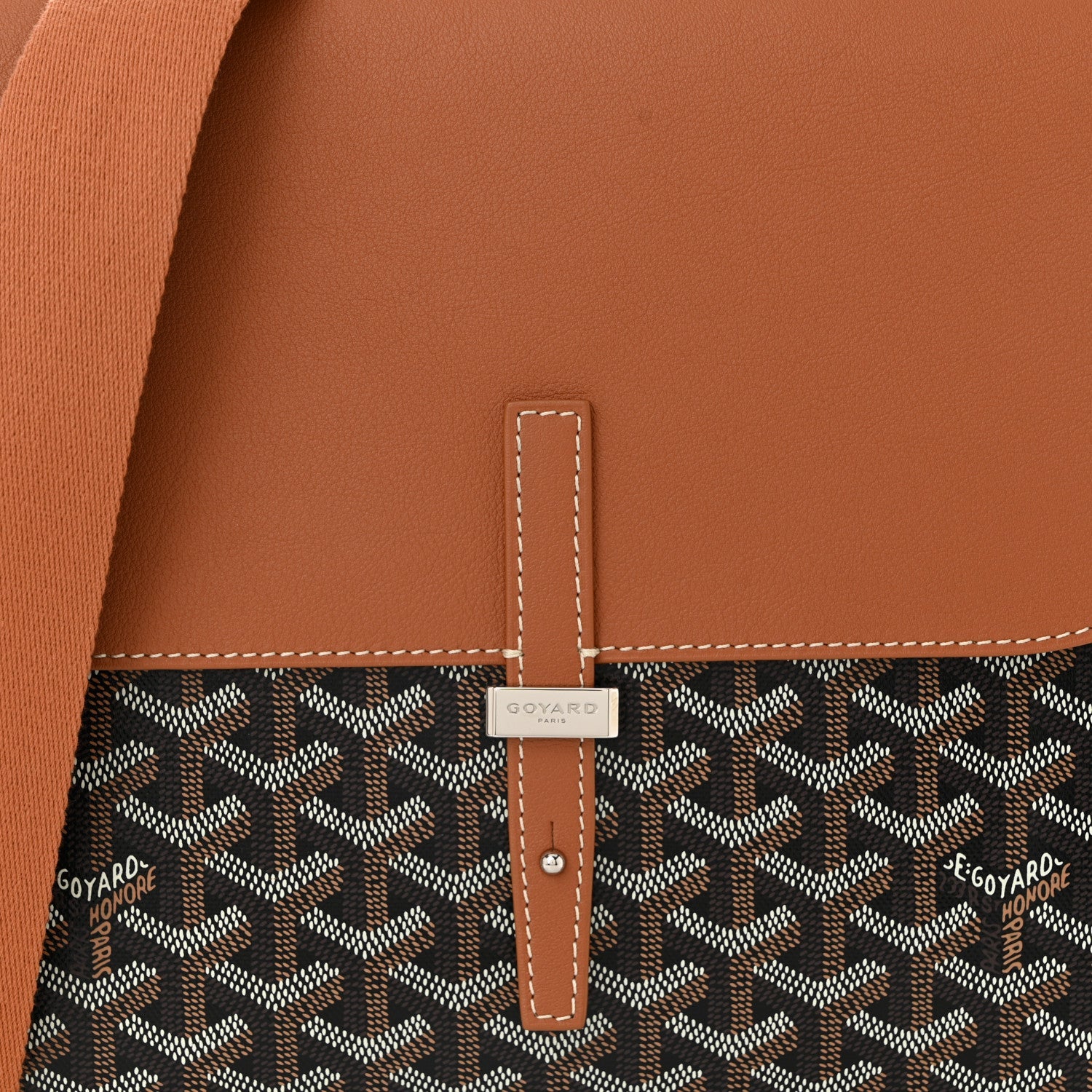 Goyardine Coursier Messenger Bag Black Gold