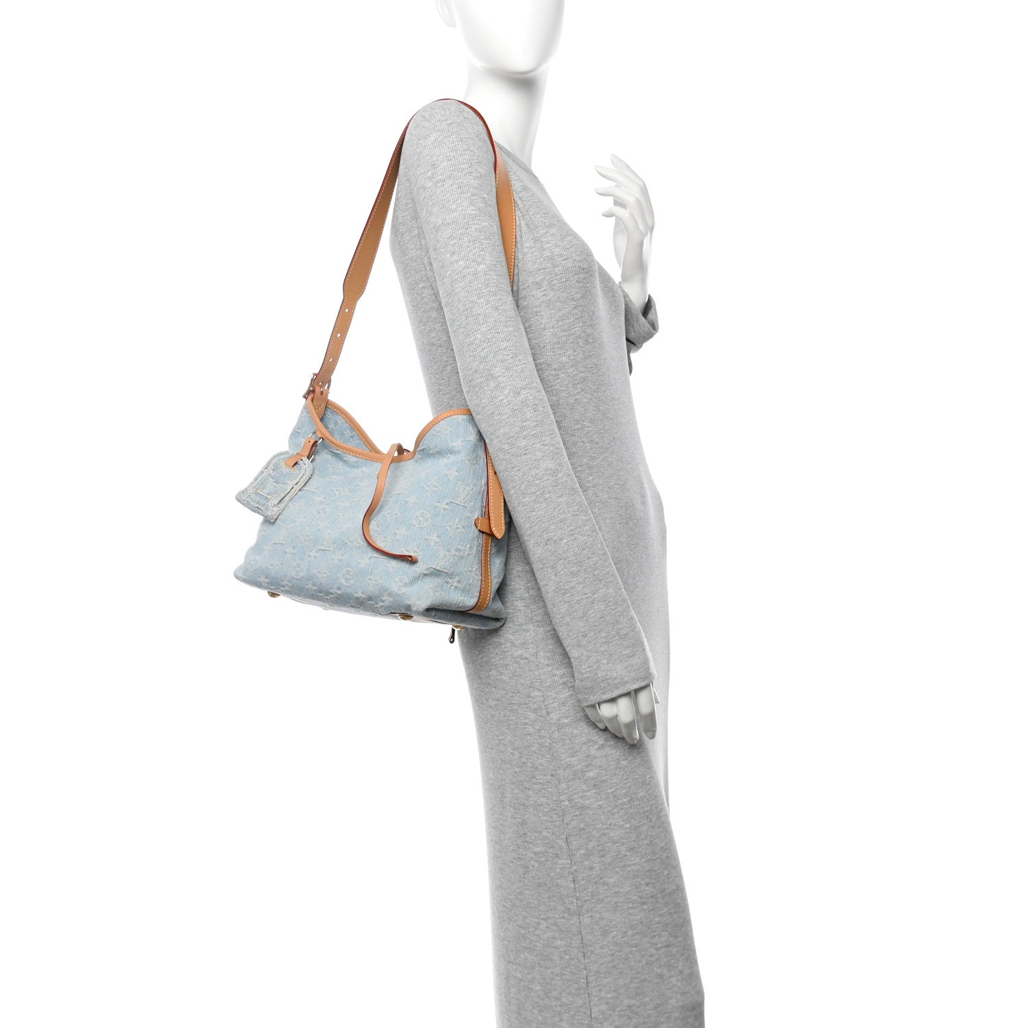 Monogram Denim CarryAll PM Sky Blue