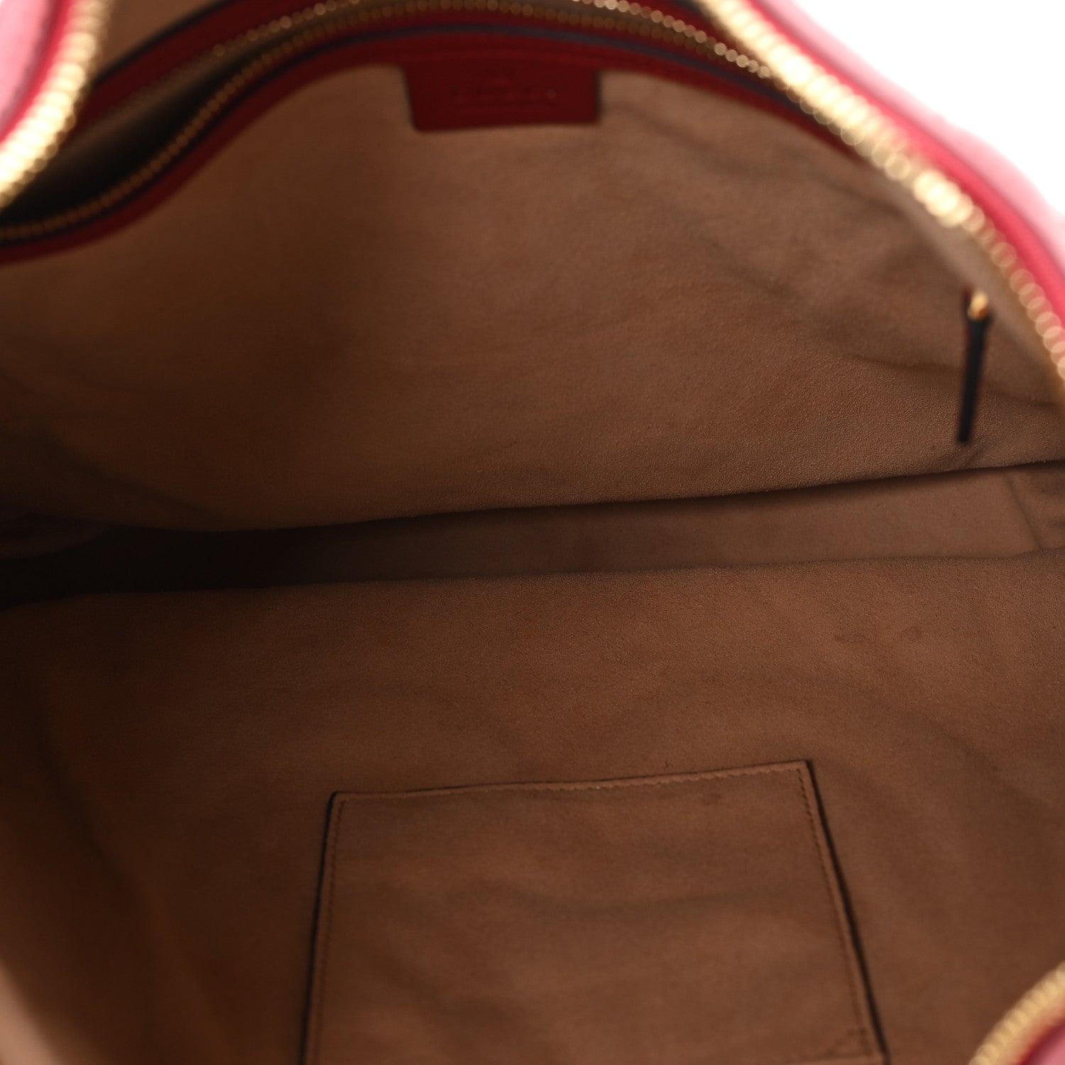 Apollo Calfskin GG Dadini Embroidered Chain Hobo Hibiscus Red