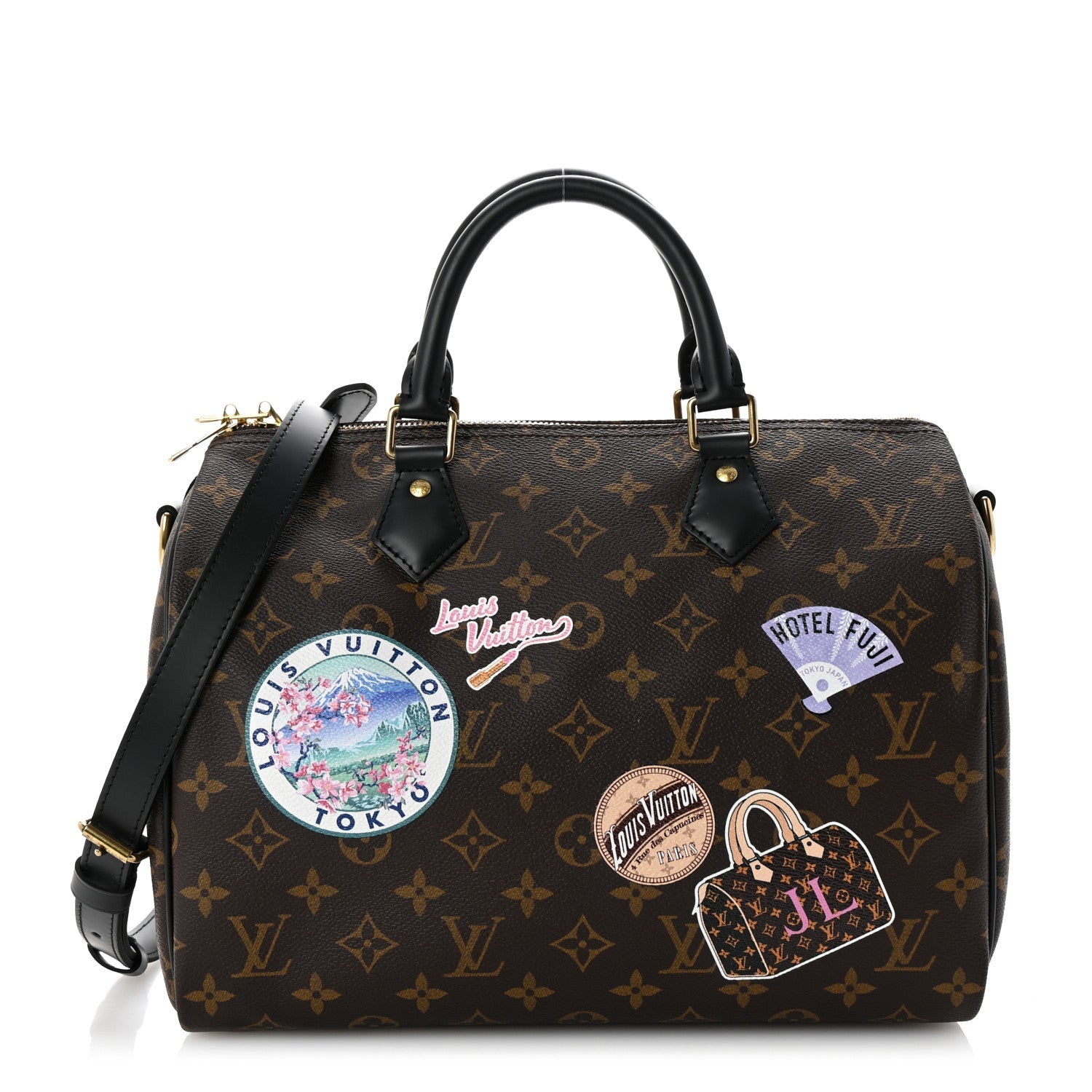 Monogram My World Tour Speedy Bandouliere 30 Black