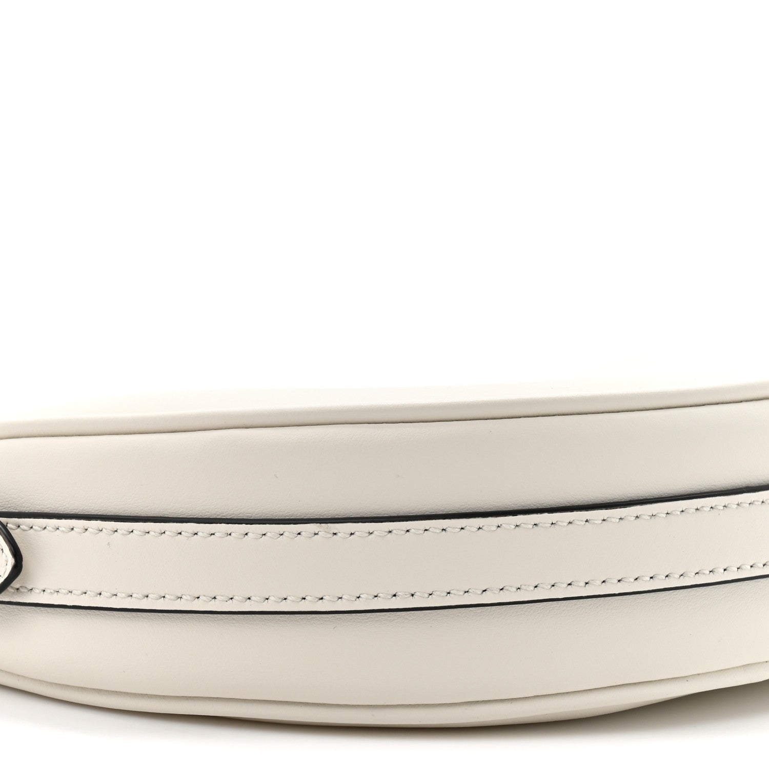 Soft Calfskin Small Arque Shoulder Bag White