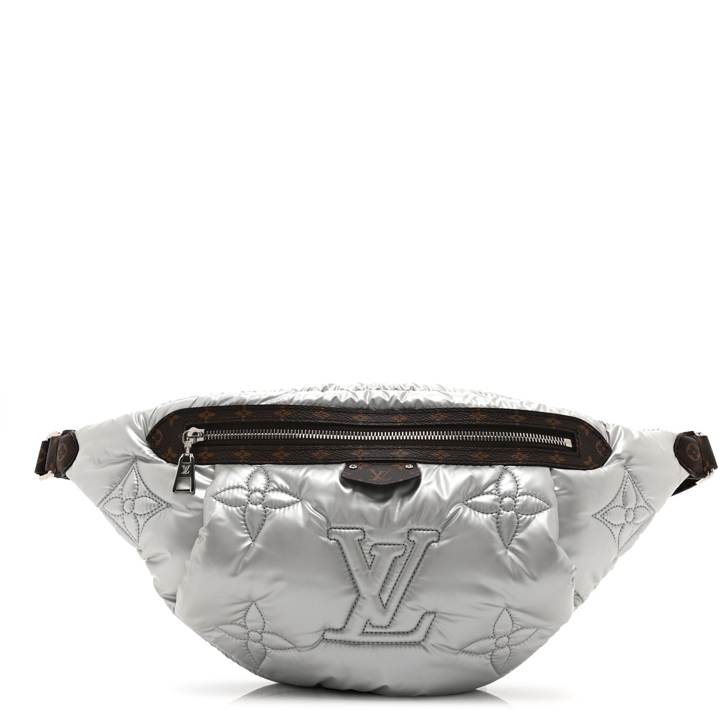 Econyl Monogram Pillow BumBag Silver