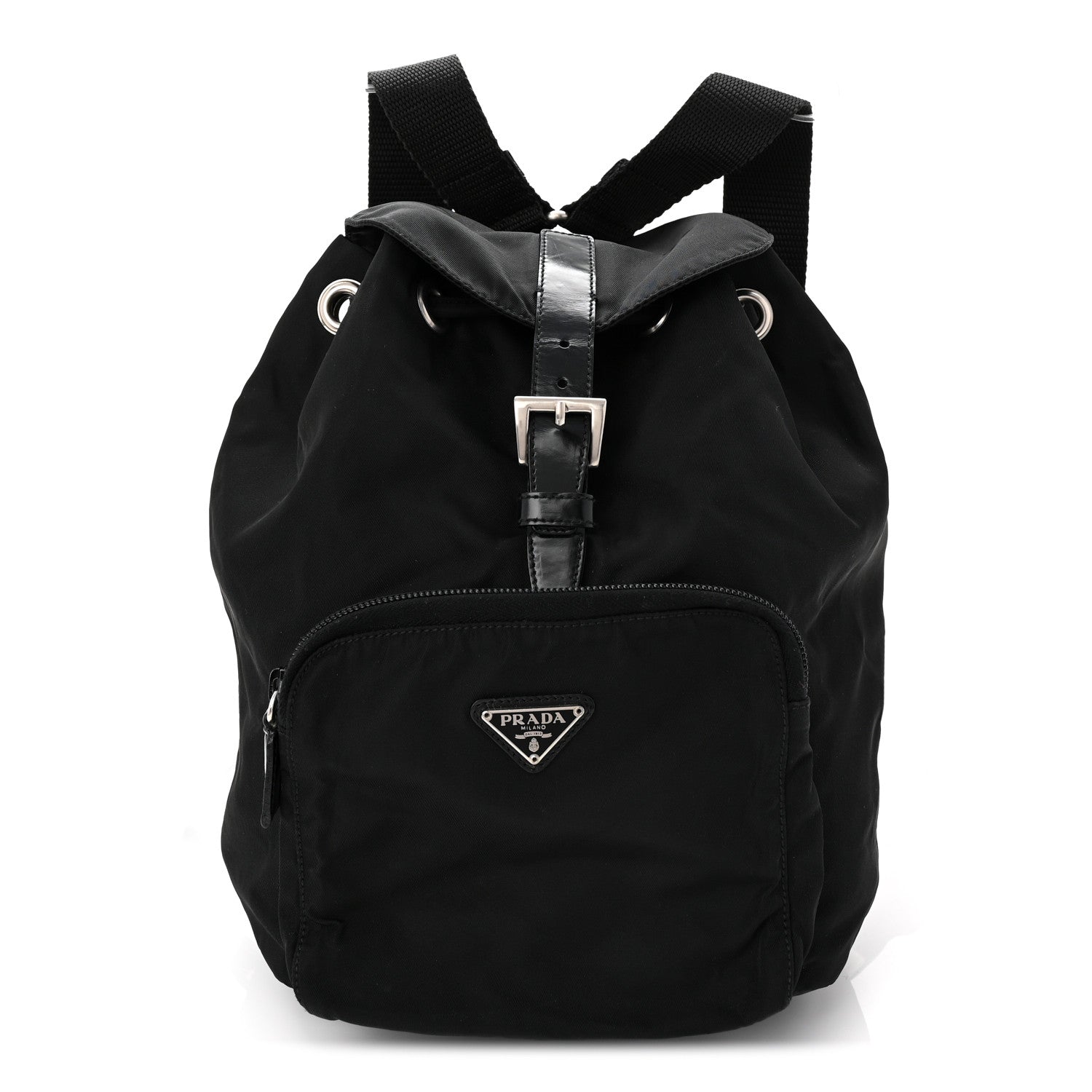 Nylon Vela Mini Cinch Backpack Black
