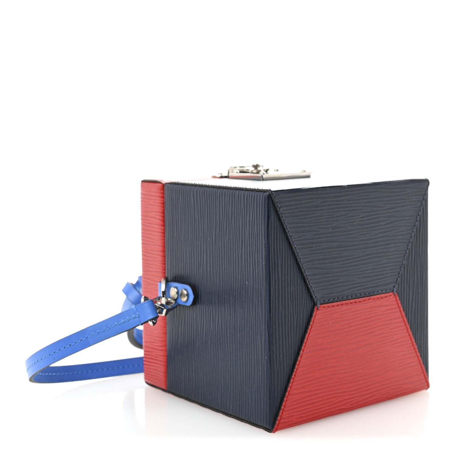 Epi Bleecker Box Indigo Coquelicot