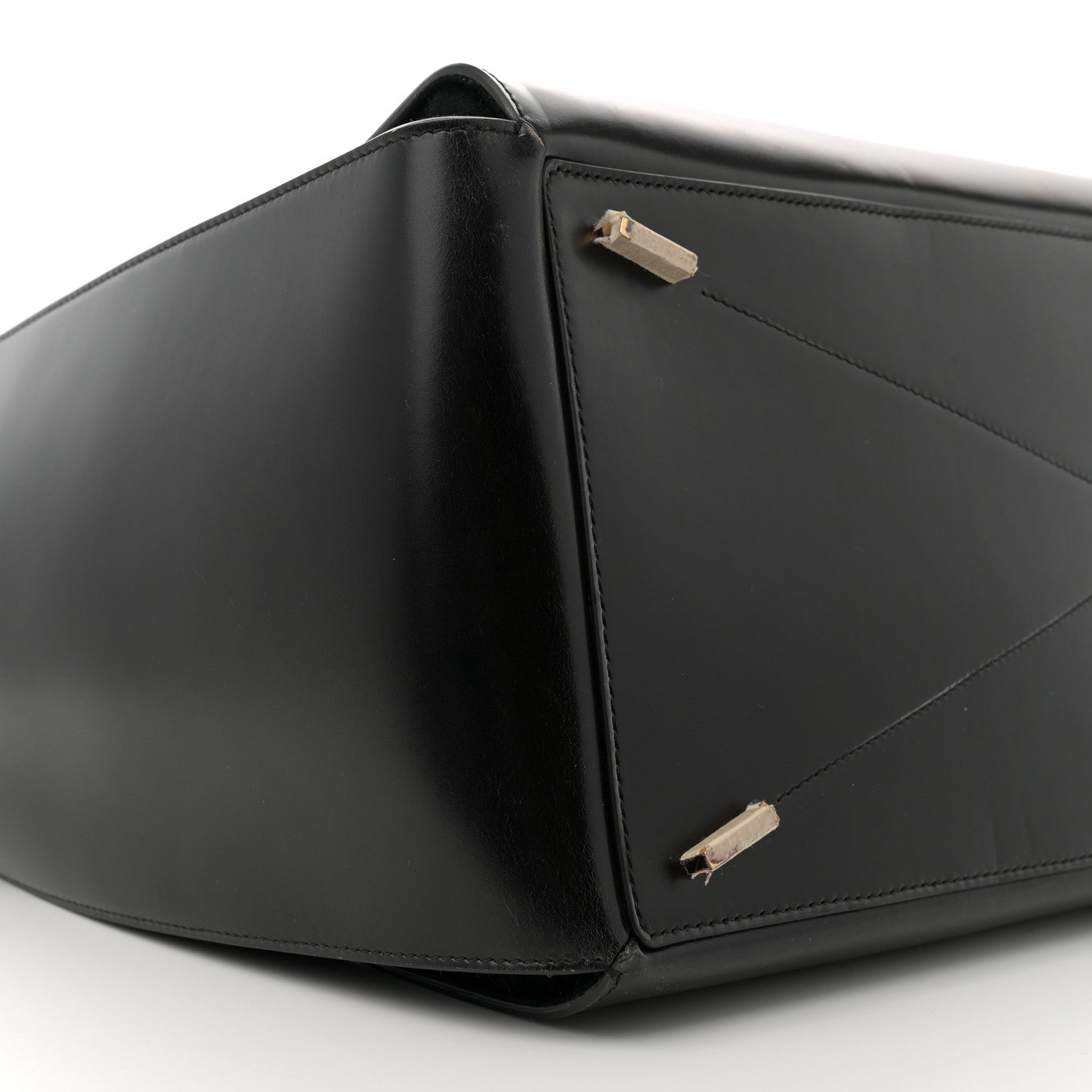 Brushed Off Calfskin XL Gancini Buckles Tote Bag Black