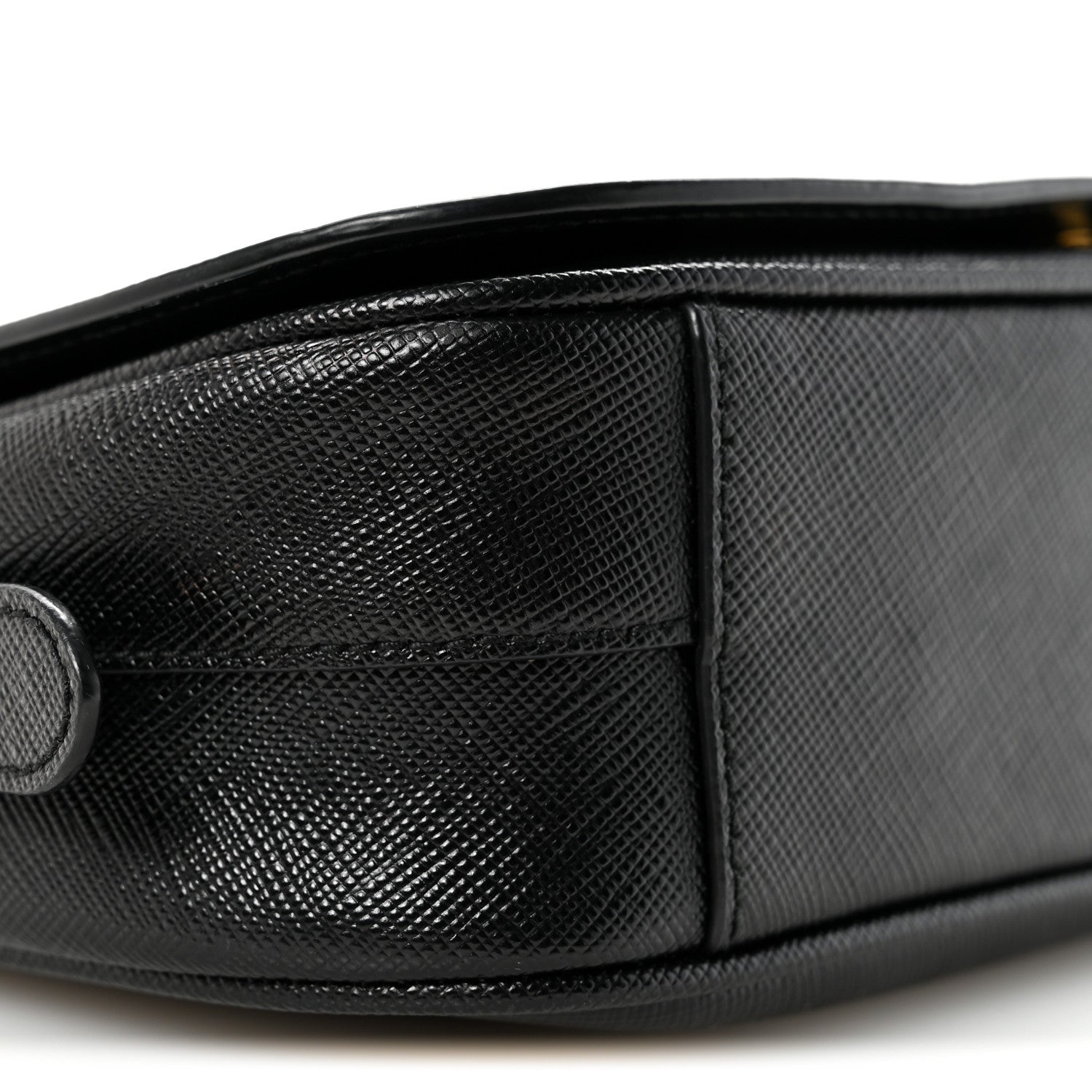 Saffiano Flap Crossbody Black