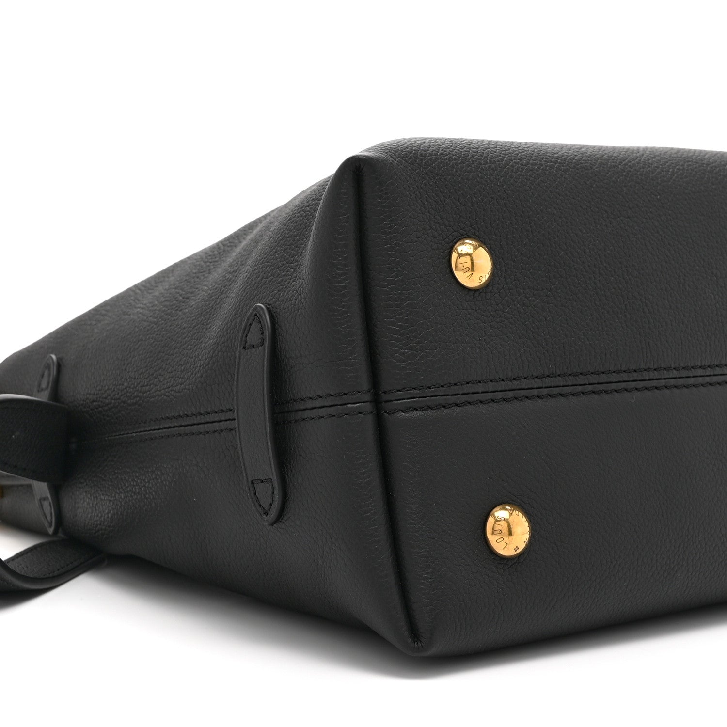 Grained Calfskin Low Key Hobo PM Black
