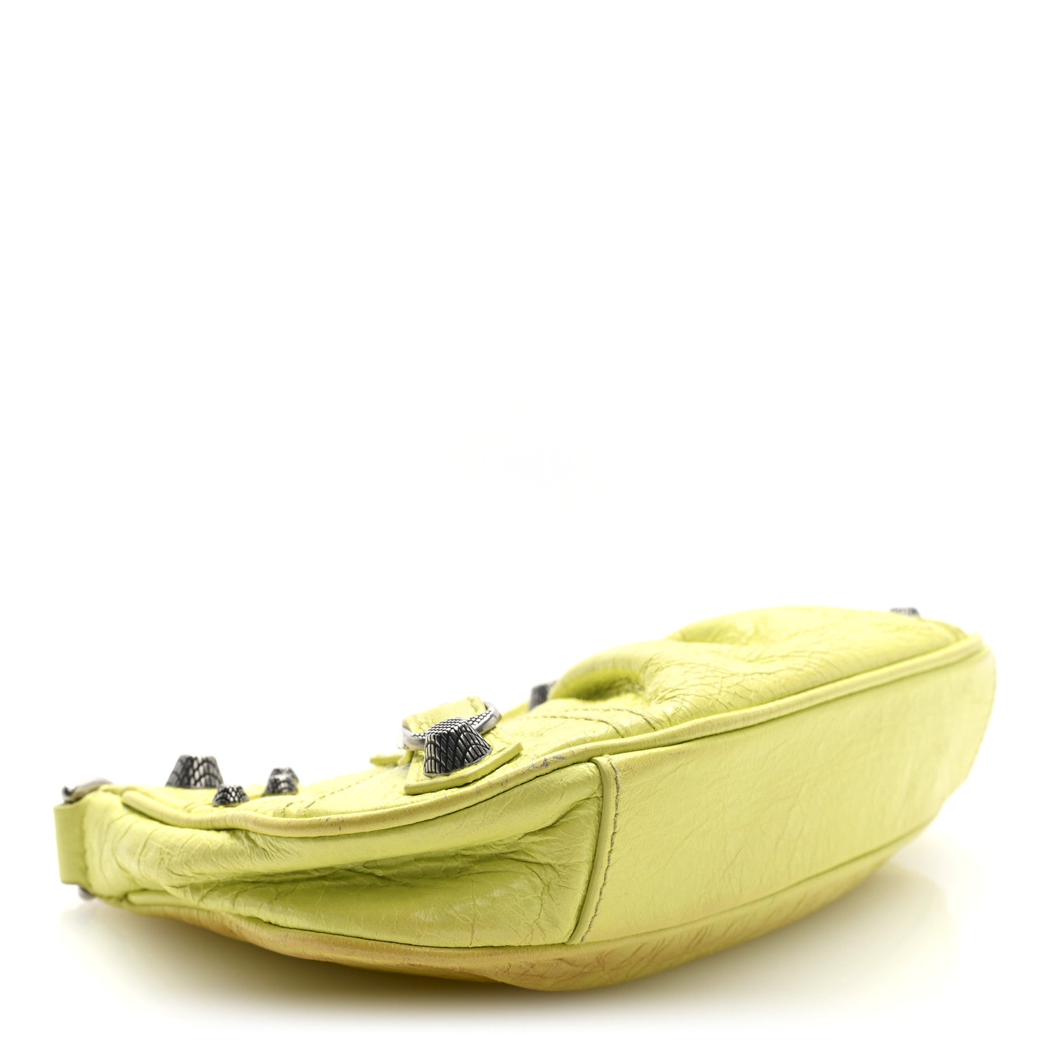 Agneau Arena Le Cagole Mini Purse With Chain Lime