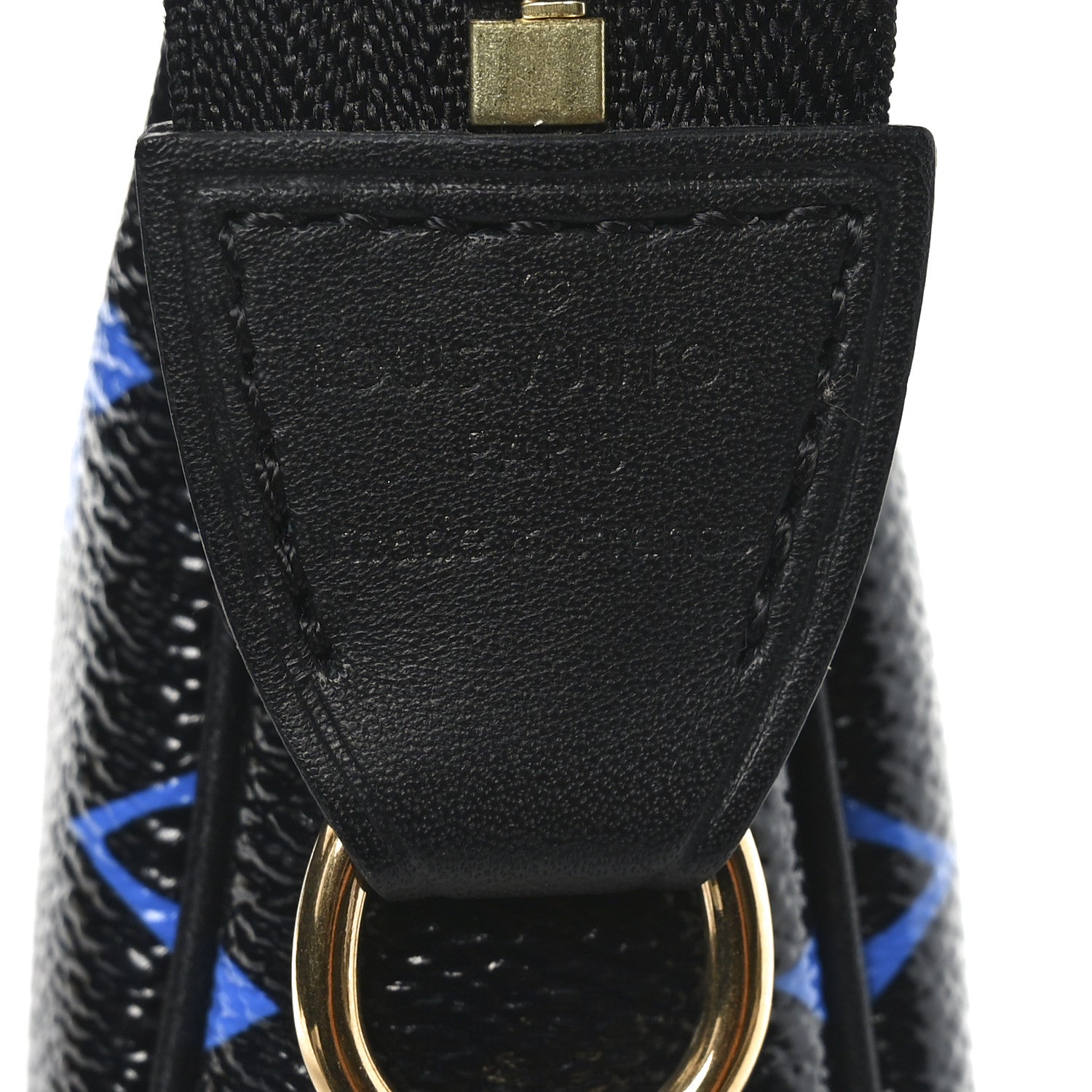 Colored Monogram Mini Pochette Accessories Blue Black