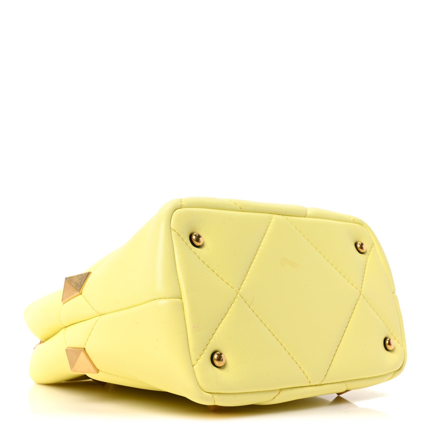 Nappa Small Roman Stud The Handle Bag Lime Sorbet