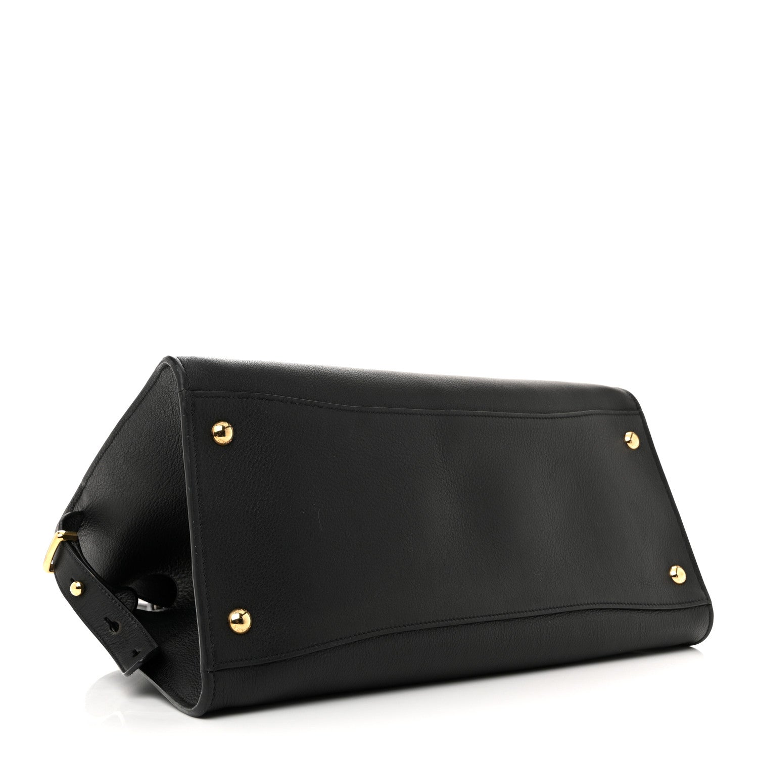 Soft Grain Calfskin Large Tote Bag Black