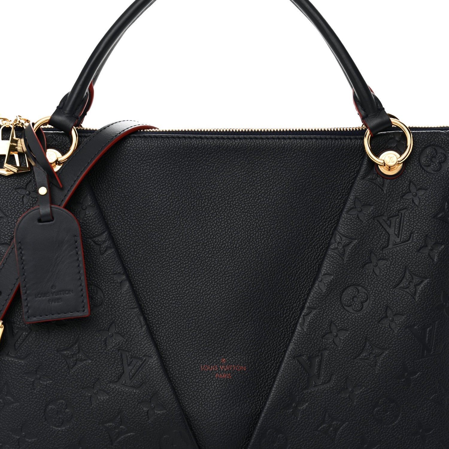 Empreinte V Tote MM Marine Rouge