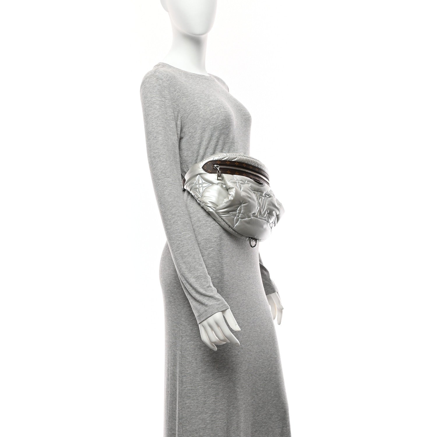 Econyl Monogram Pillow BumBag Silver