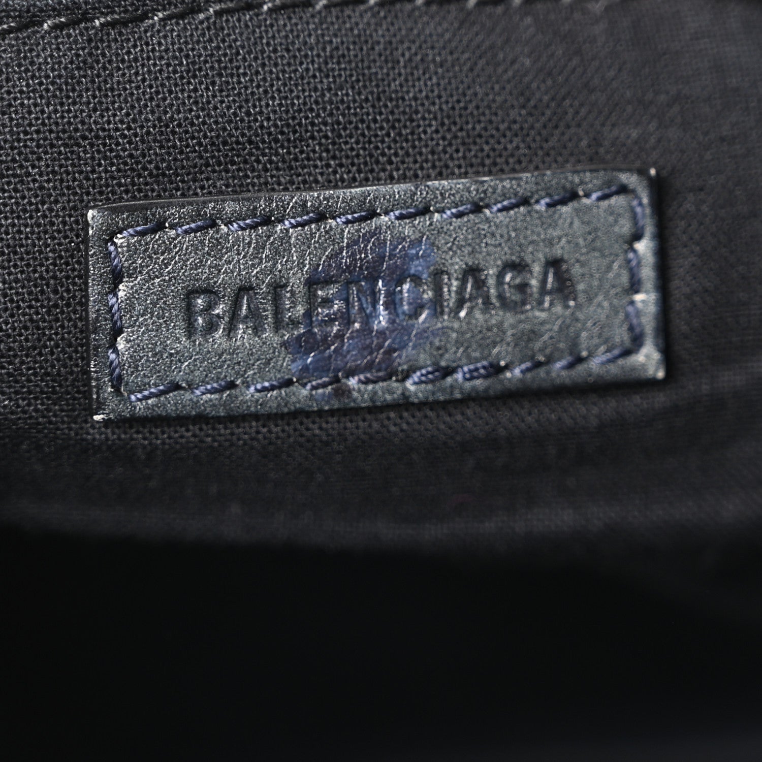 Used Calfskin Silver Hardware Small Neo Classic City Navy