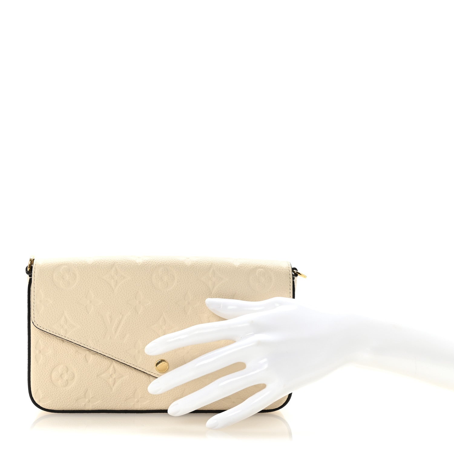 Empreinte Pochette Felicie Chain Wallet Cream